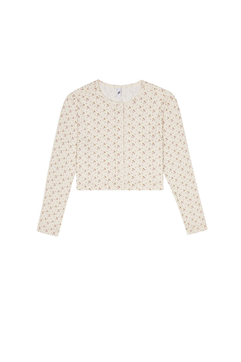 The Crop Cardi English Rose 1