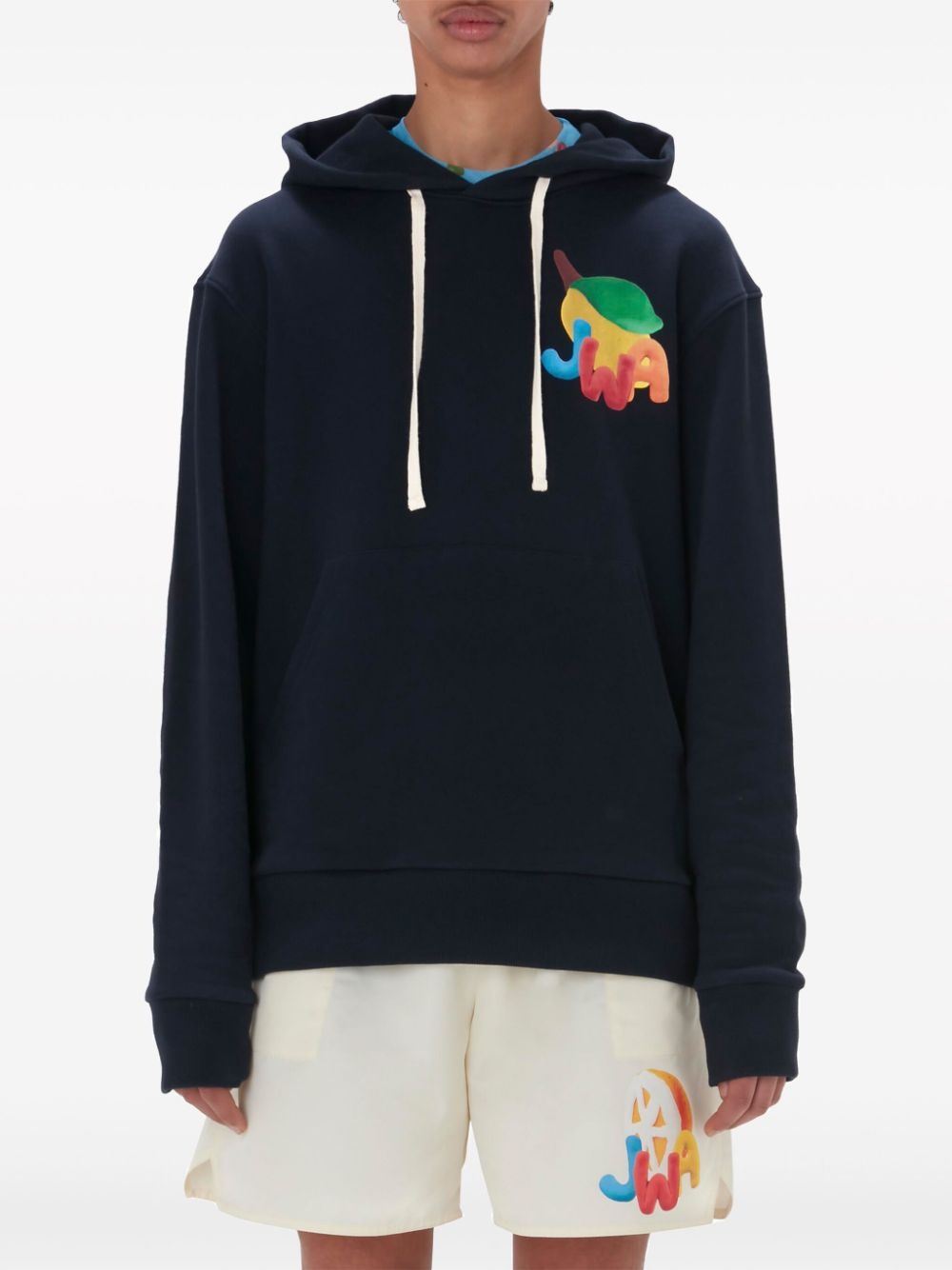 JWA Lemon-print cotton hoodie - 4