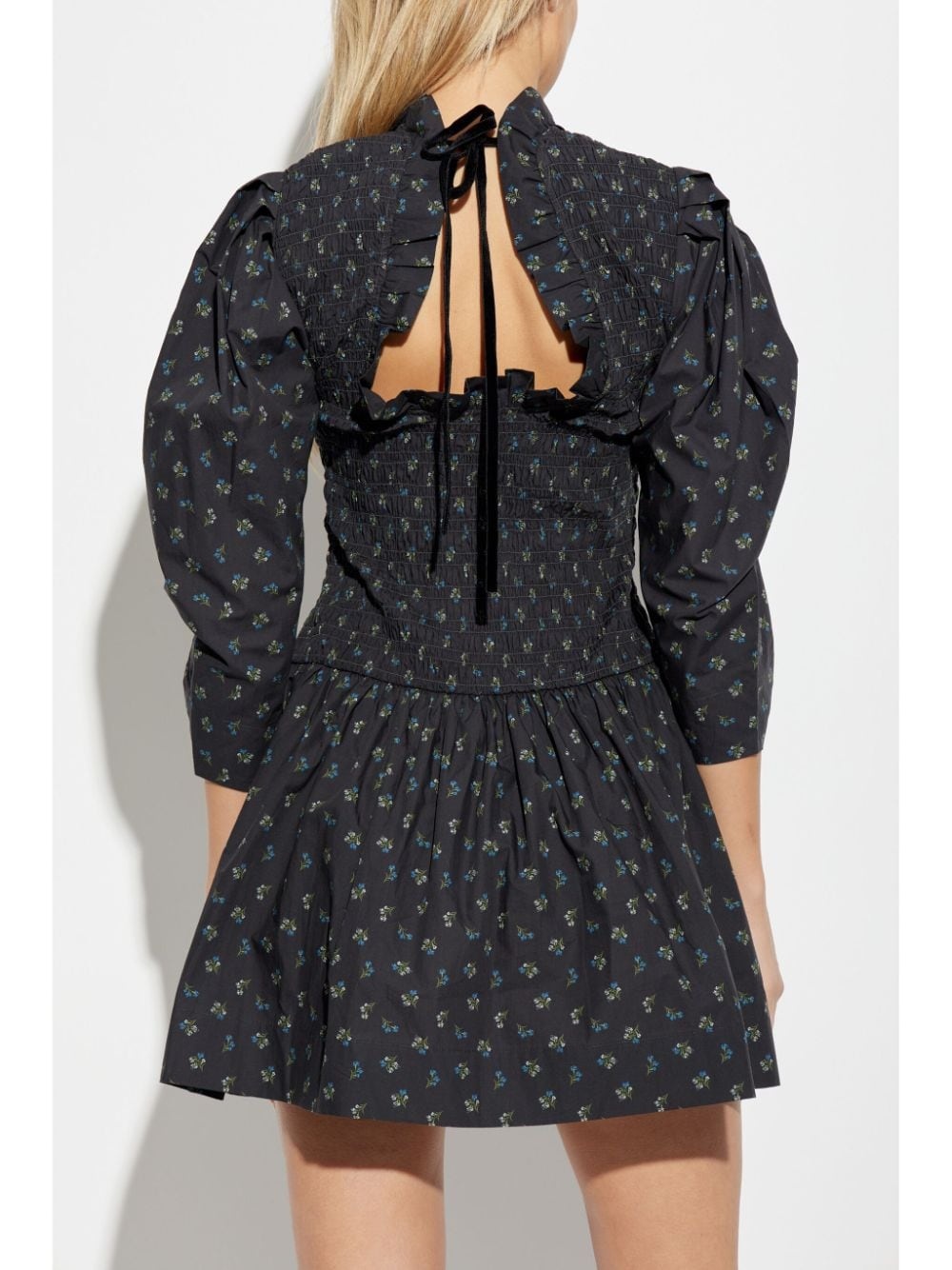 floral-print mini dress - 4