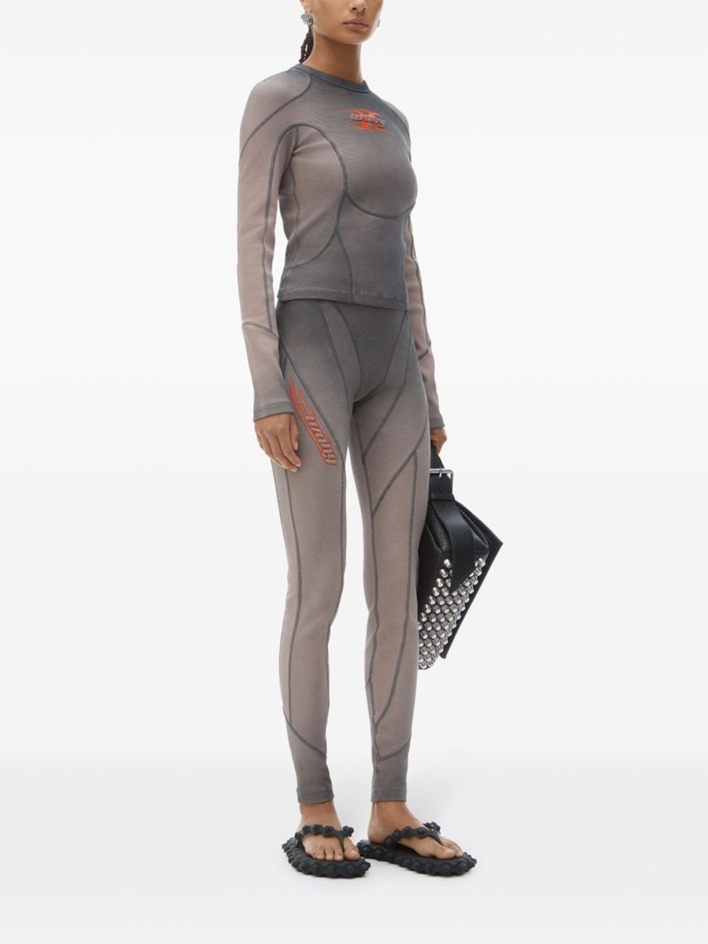 Alexander Wang logo-waistband leggings outlook