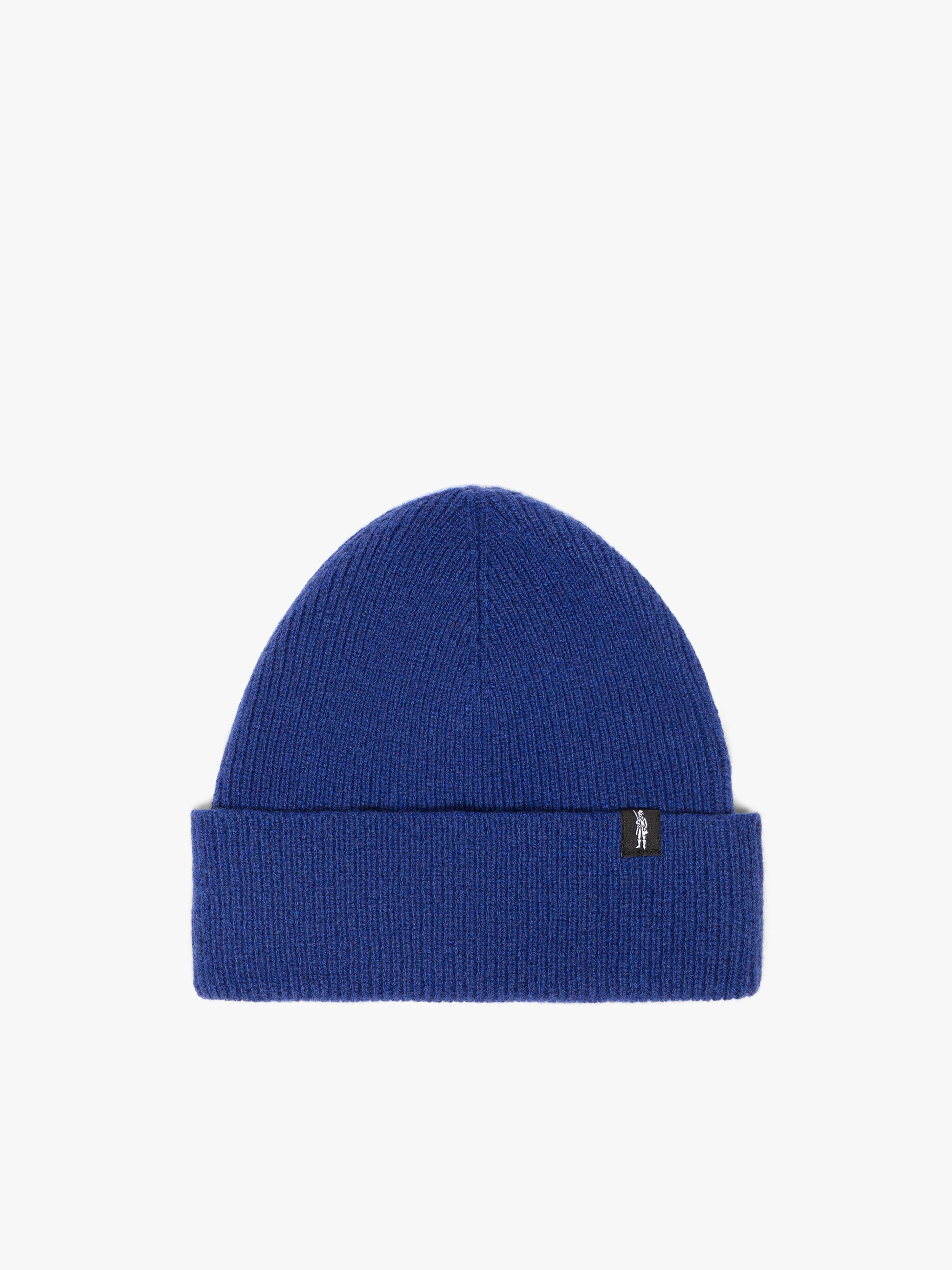 BLUE ECO CASHMERE BEANIE - 1