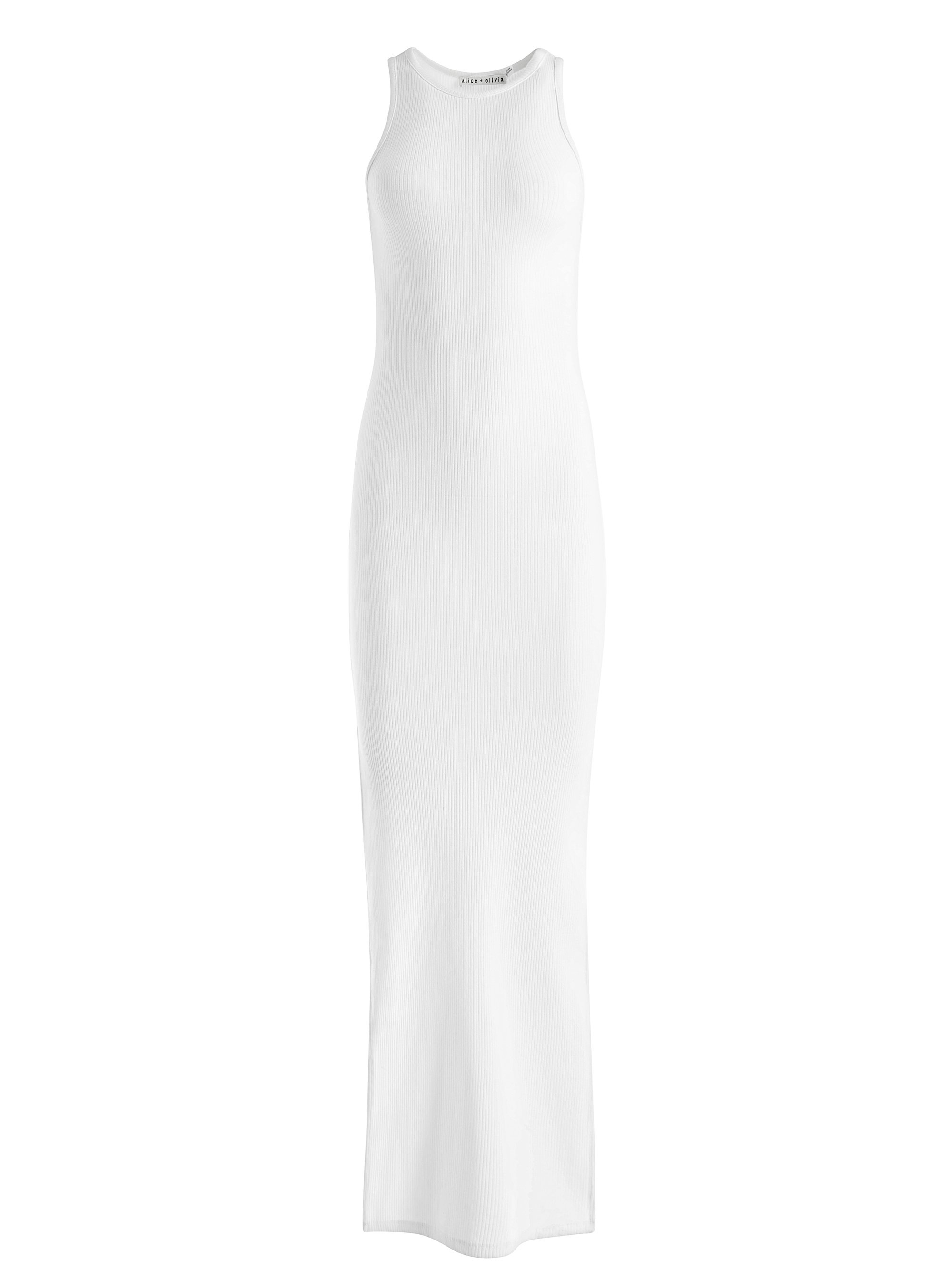 PANIA RACERBACK RIBBED SIDE SLIT MAXI DRESS - 1