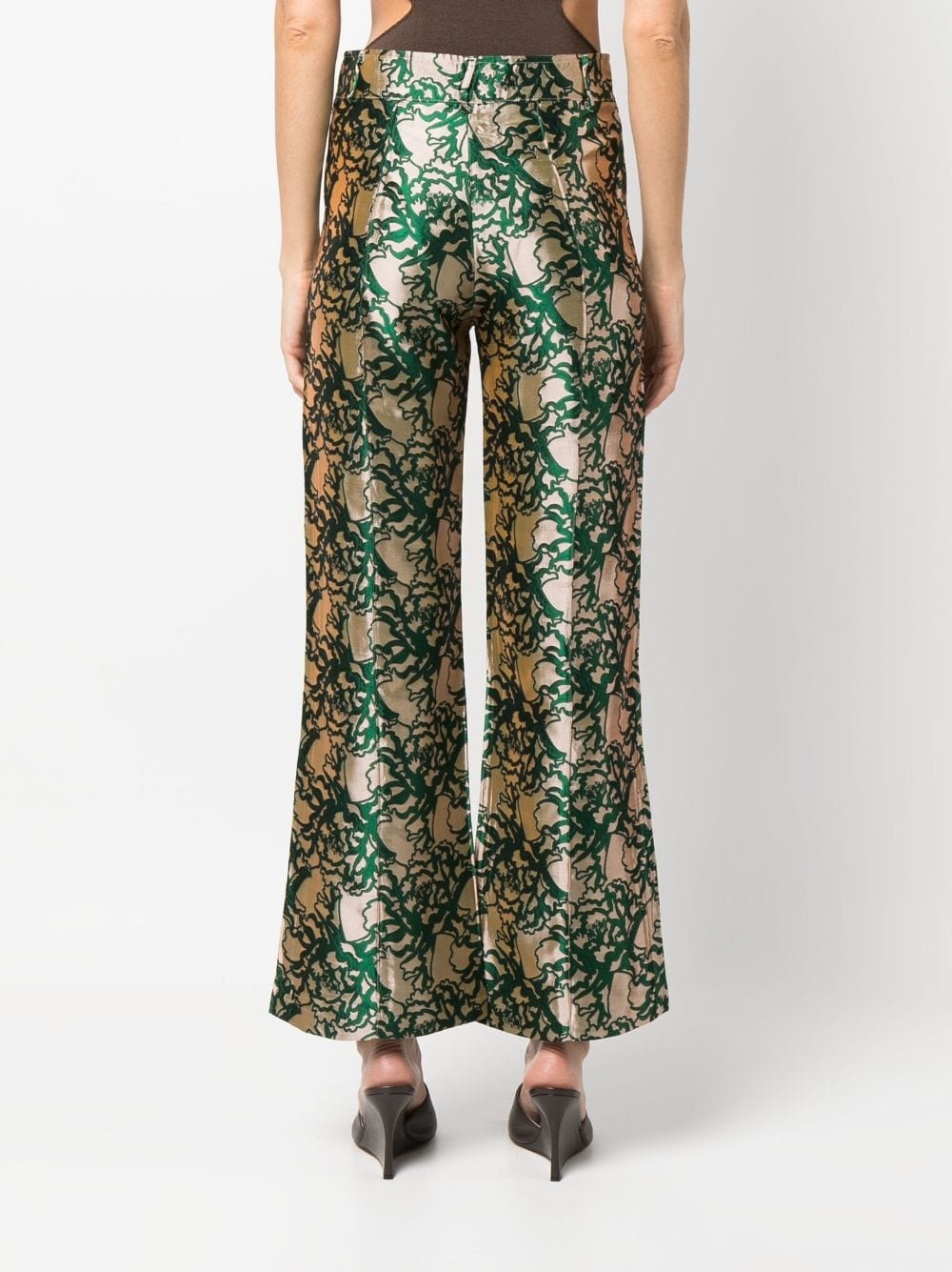 Yoshitomo jacquard straight-leg trousers - 4