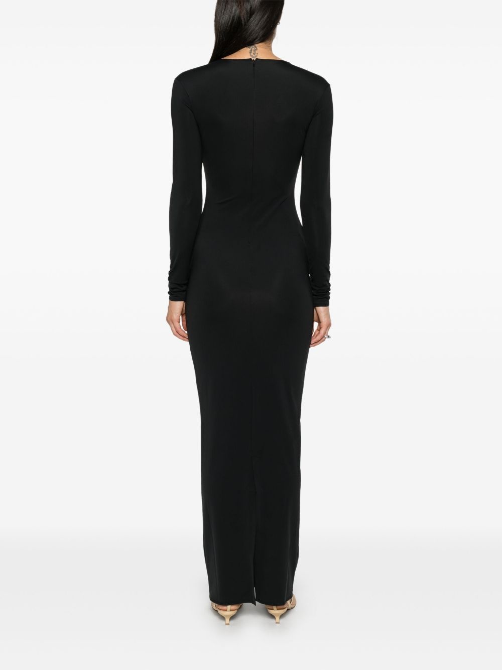 long-sleeve maxi dress - 4