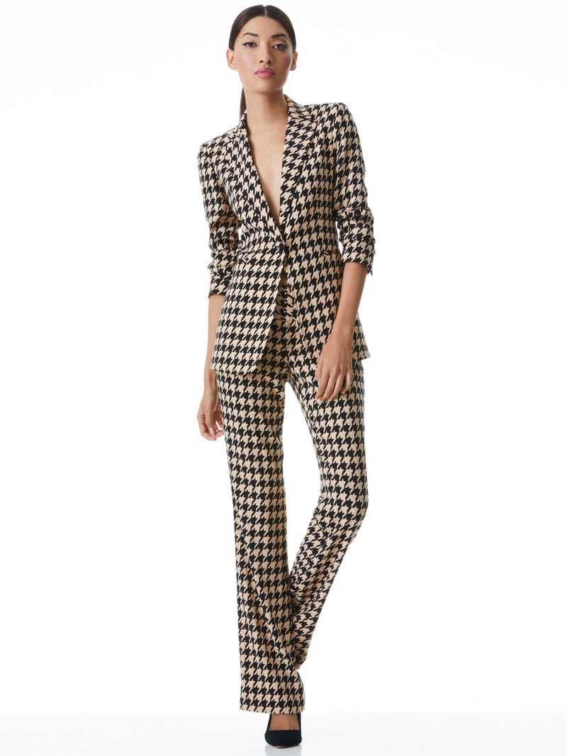 Alice + Olivia BREANN HOUNDSTOOTH FITTED BLAZER outlook