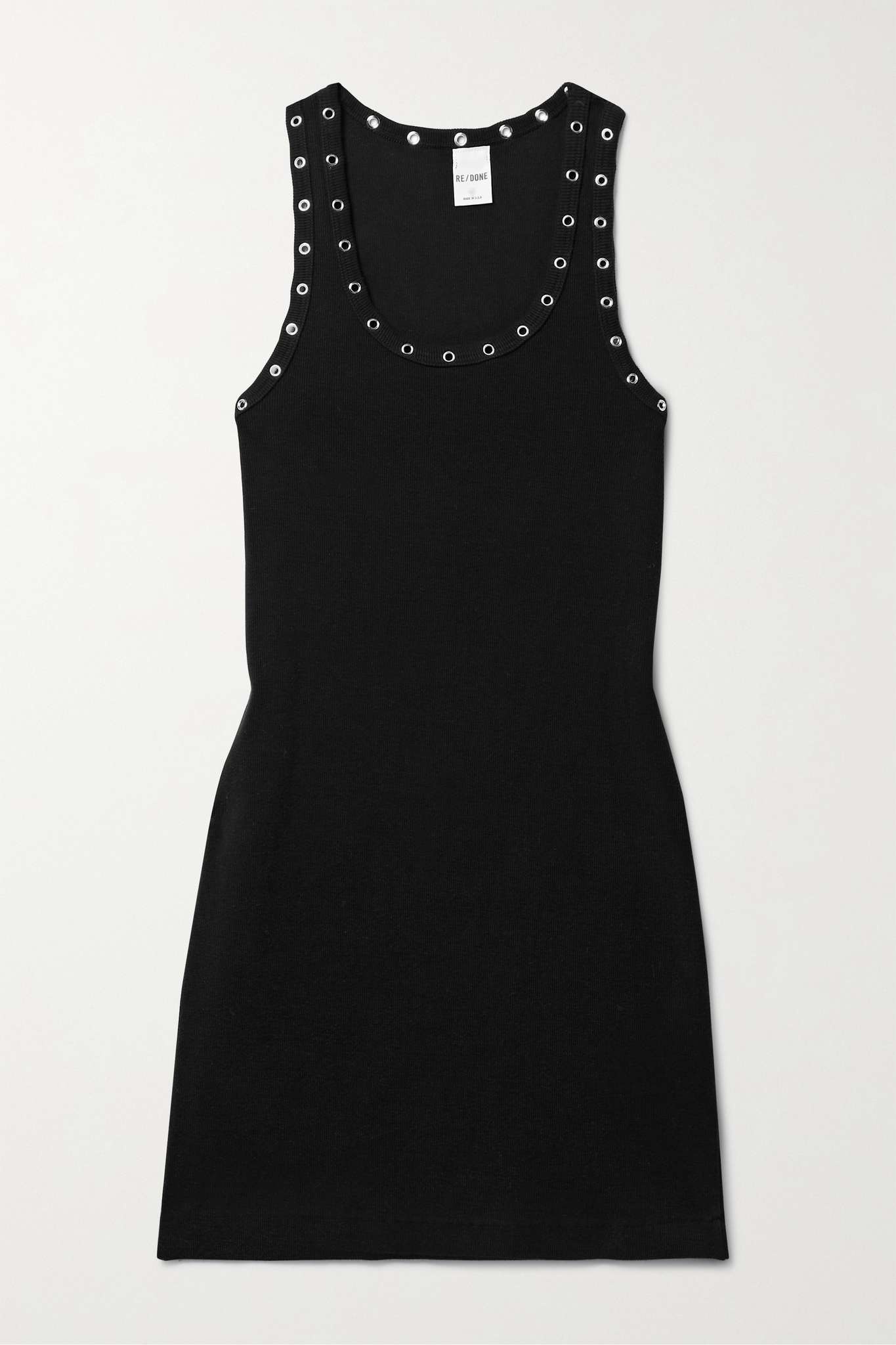 Embellished stretch cotton-jersey mini dress - 1