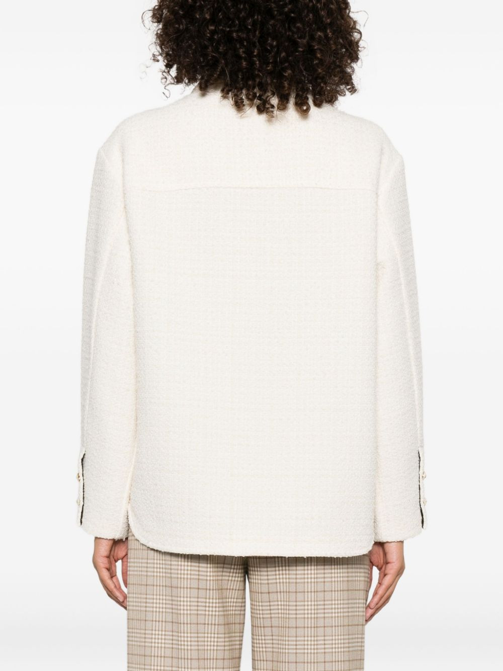 textured buttoned jacket - 4