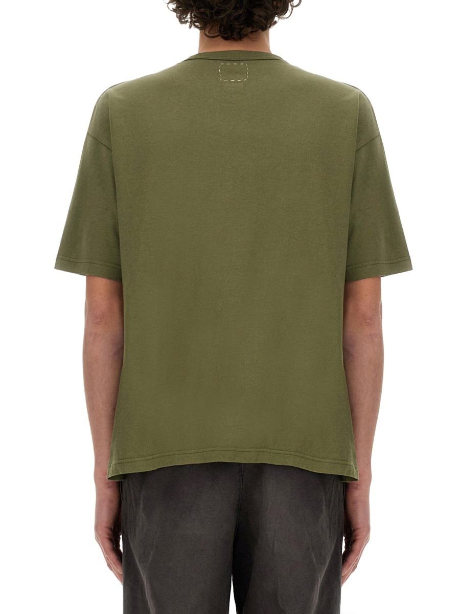 Tシャツ・カットソー VISVIM SS24 COTTON AND SILK T-SHIRT (0124105010008_OLIVE) visvim Visvim VISVIM COTTON AND SILK T-SHIRT | baltini
