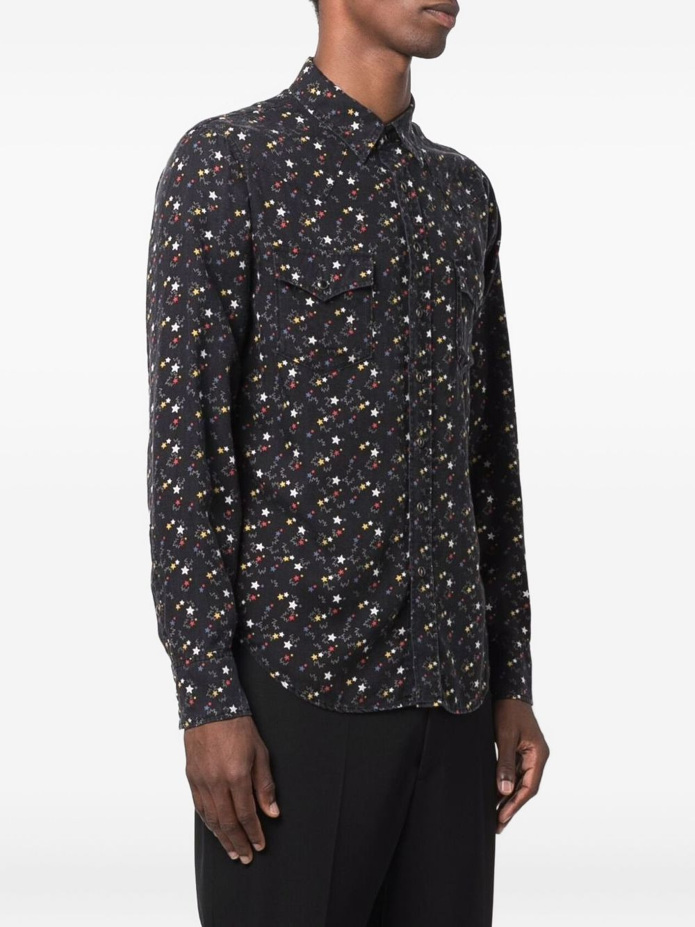 star-print press-stud shirt - 3