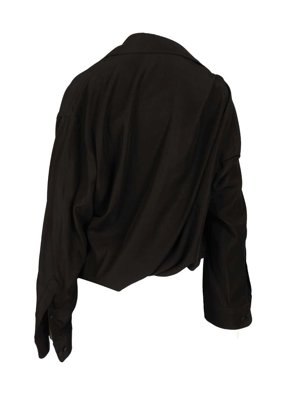 One Shoulder Shirt Shirts Black - 2