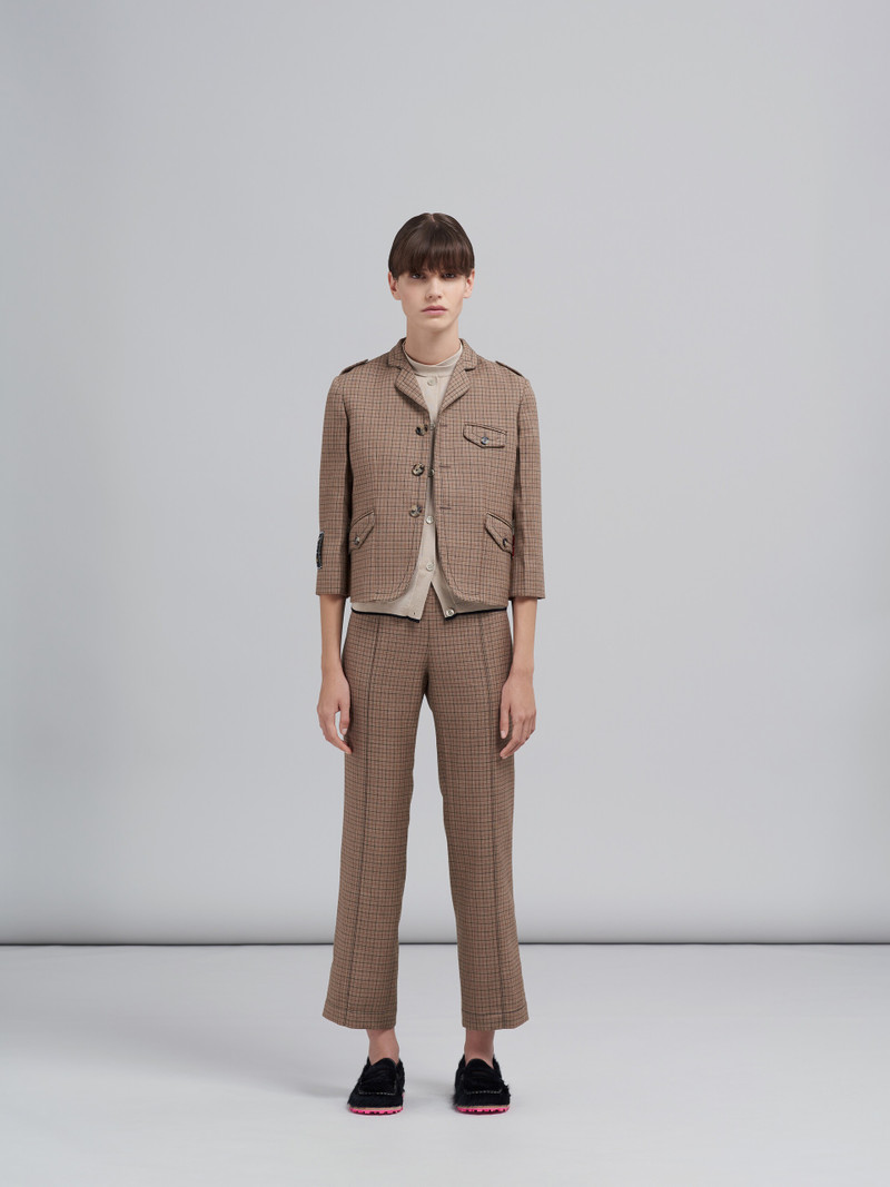 Marni CHECK WOOL TROUSERS outlook