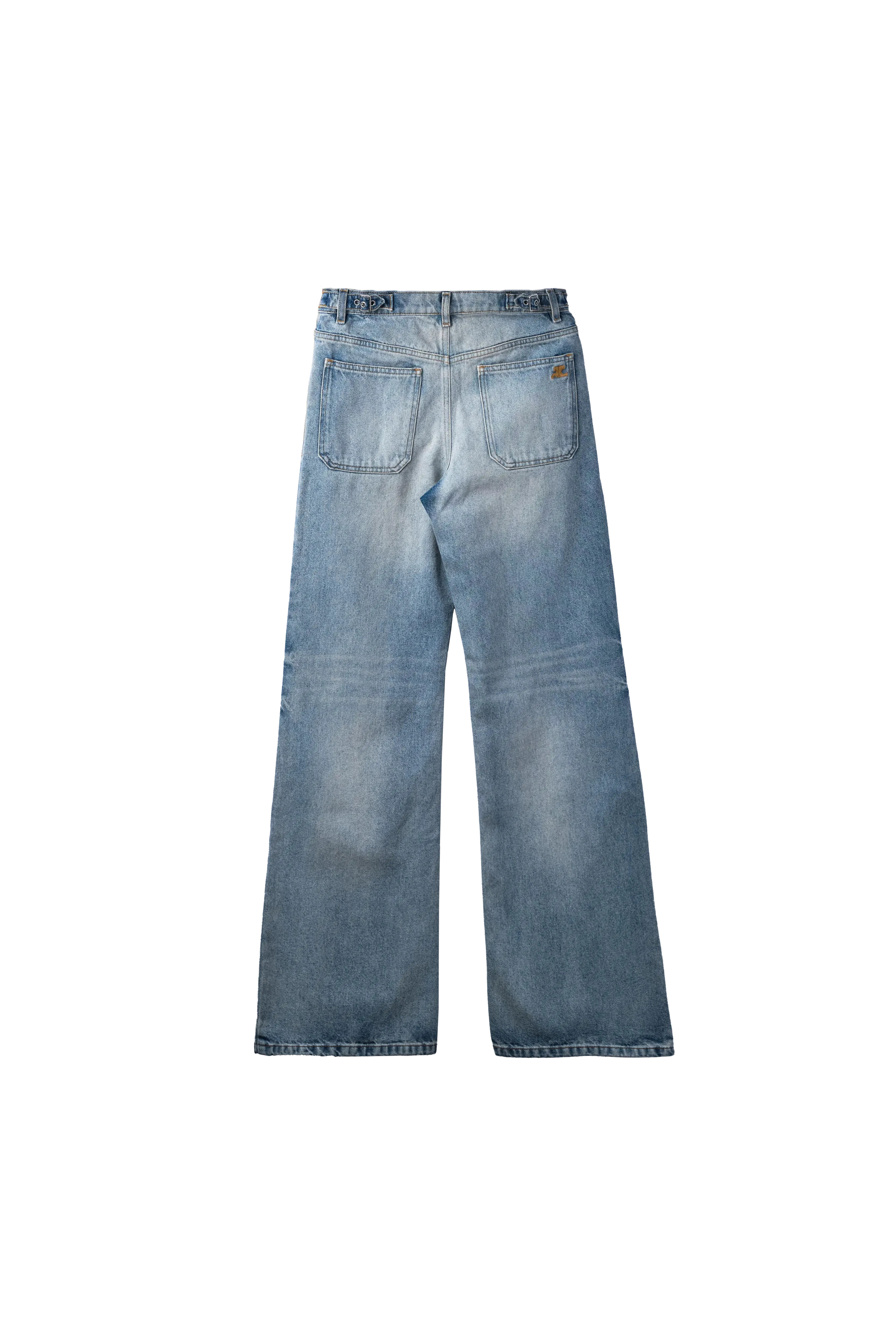 Courreges Multiflex Blue Denim Baggy Pants - 2