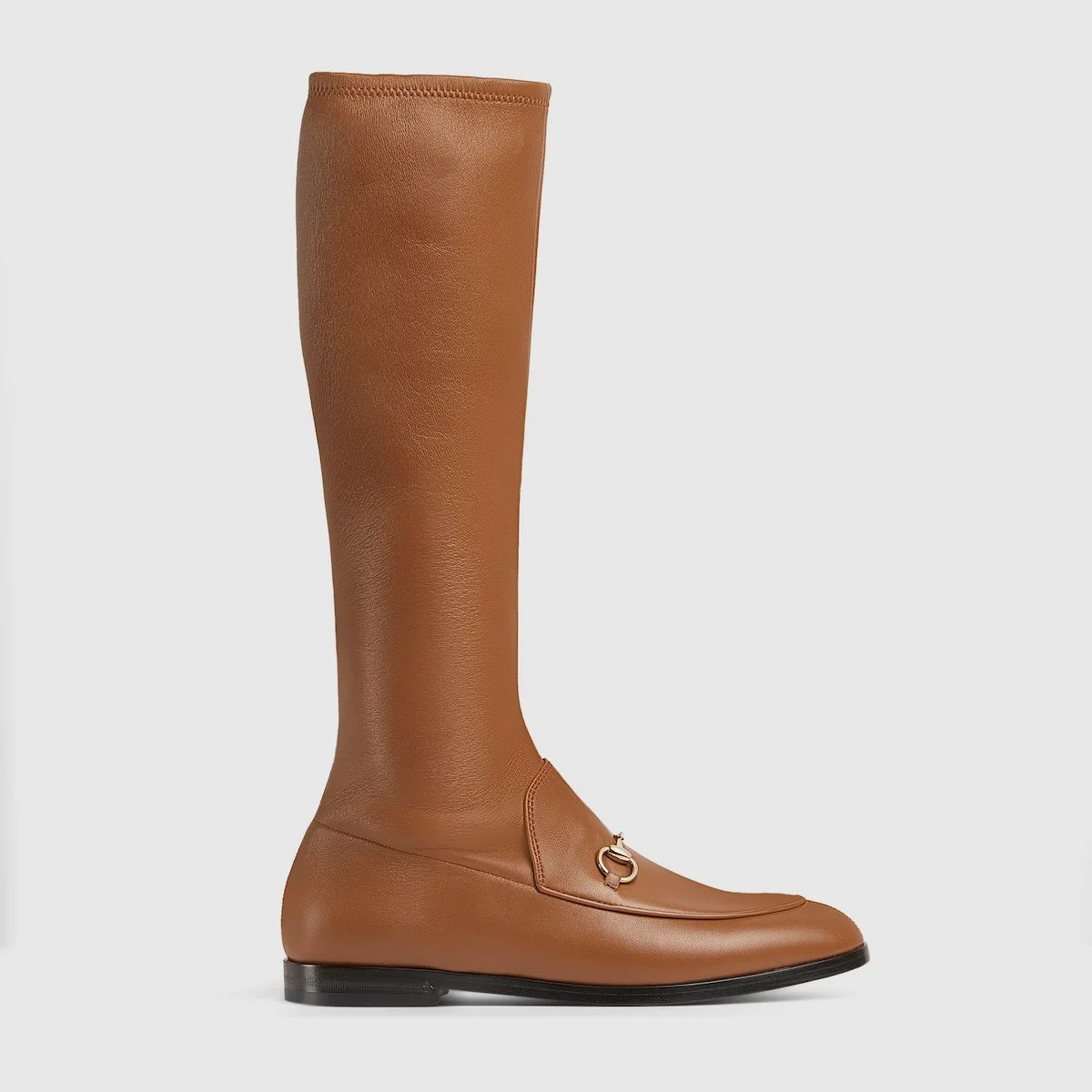 Gucci Jordaan Horsebit Stretch Leather Boots - 1