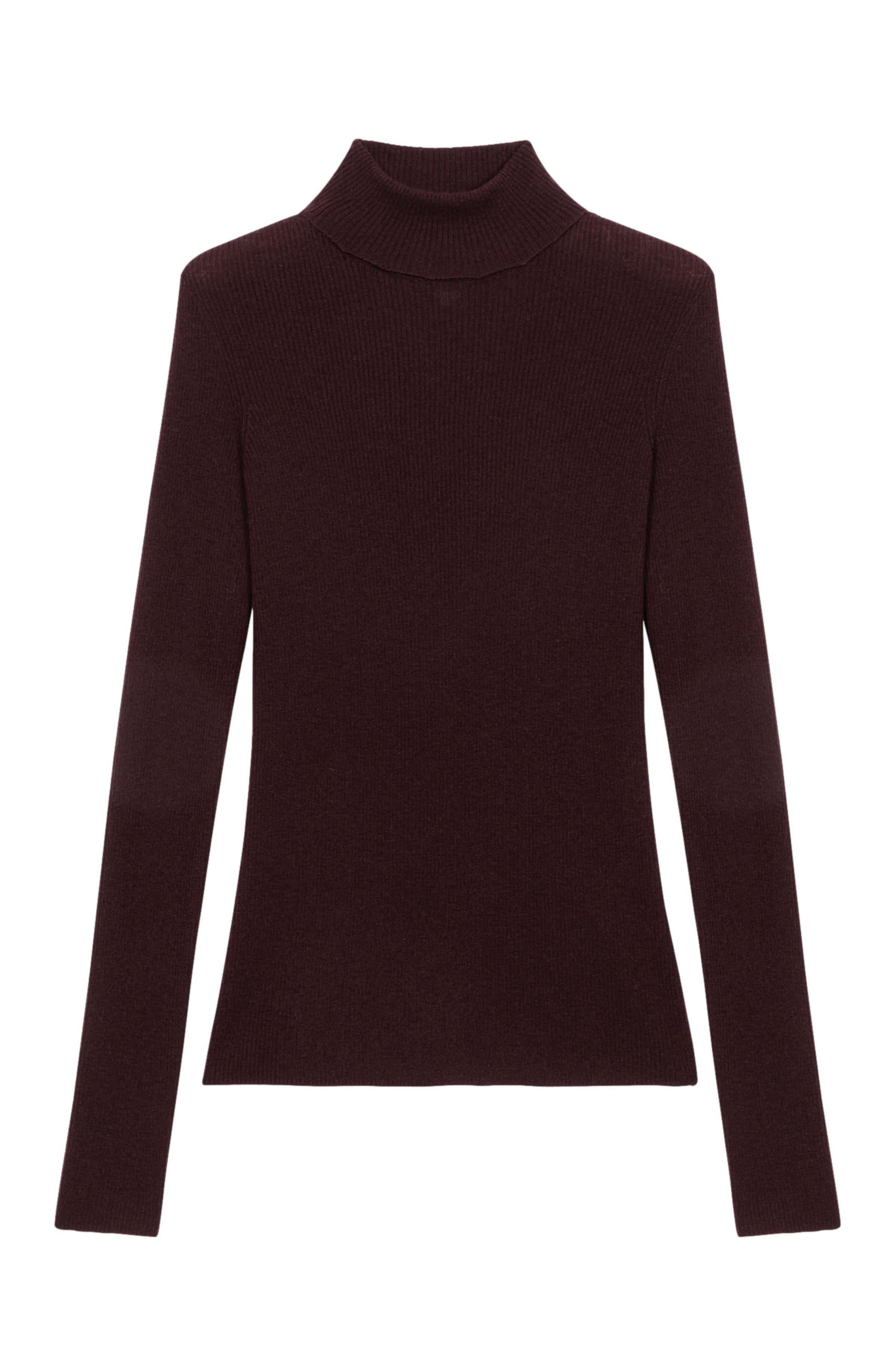 maje Wool and silk sweater in Brown at Nordstrom - 8