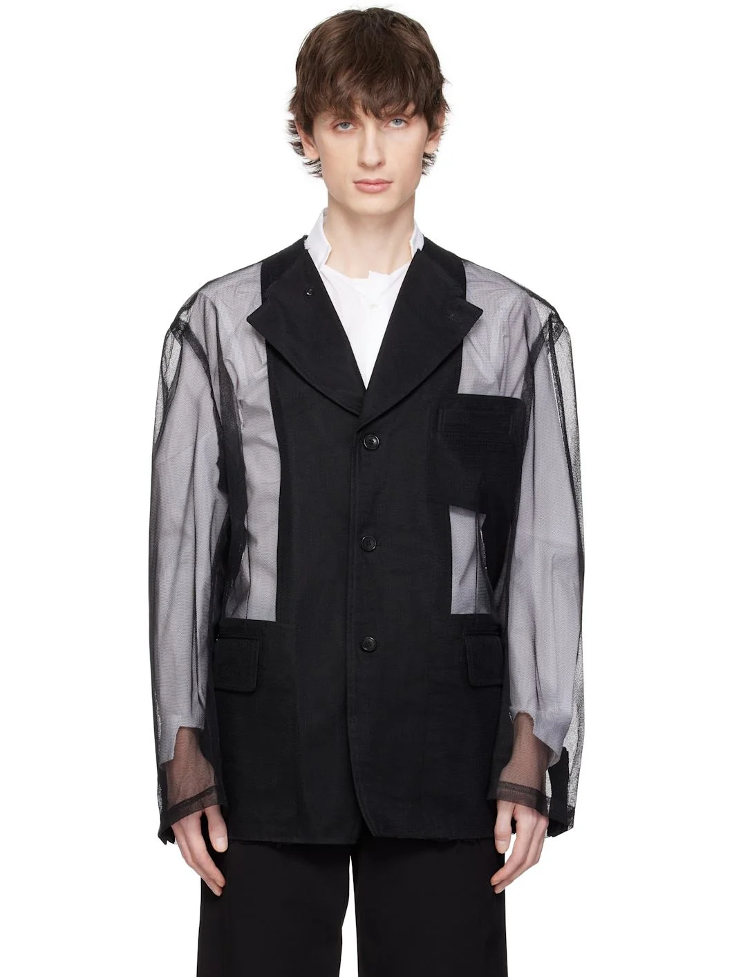 Black Sheer Blazer - 1