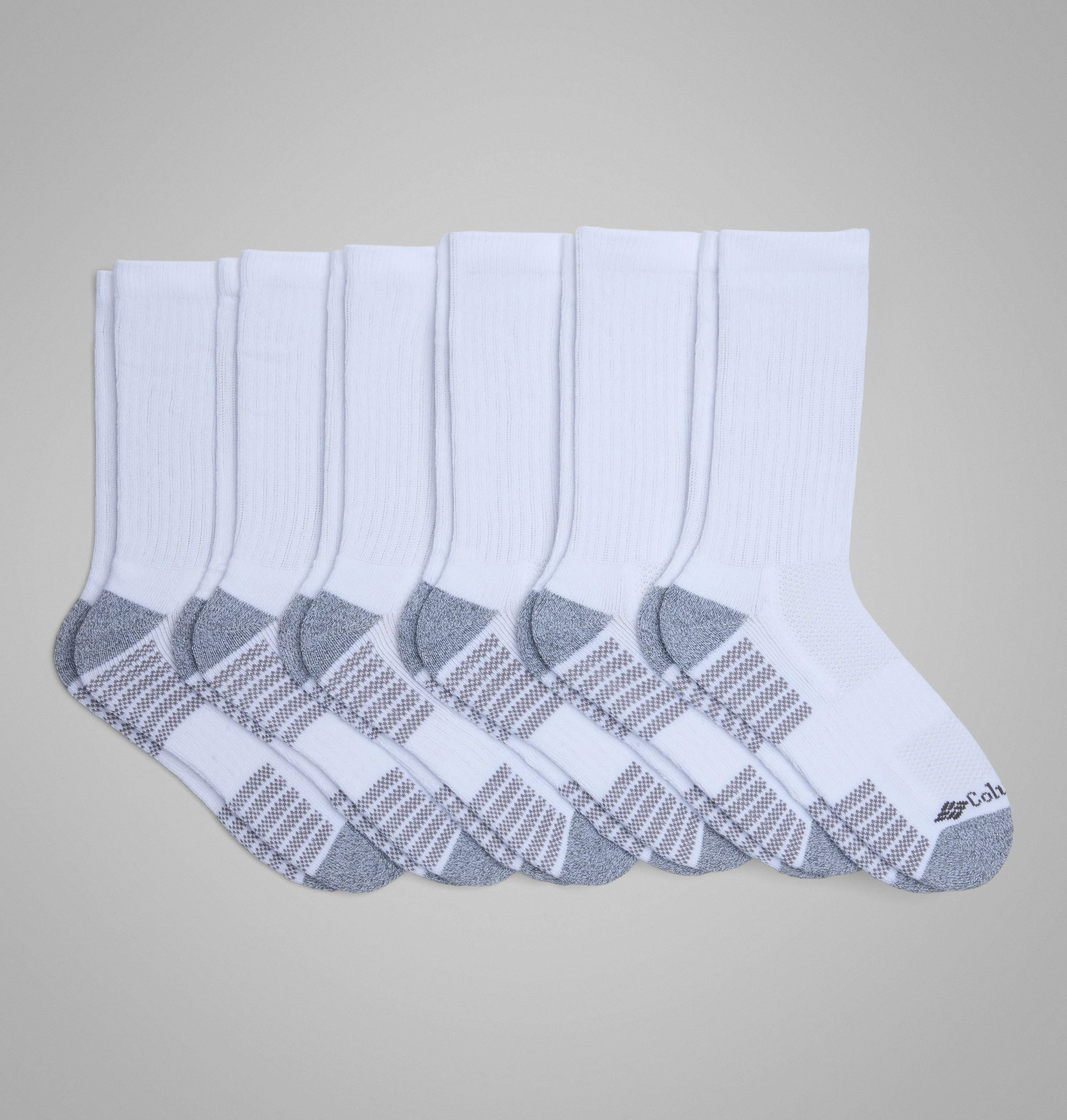 Men's Crew With Pique Footbed Socks - 6 Pack - 1