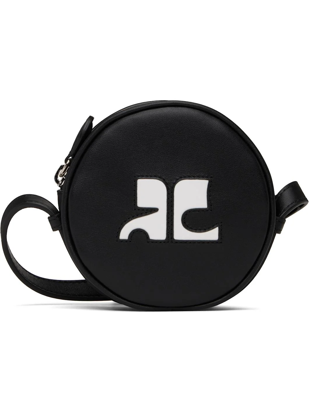 Black Reedition Leather Circle Bag - 1
