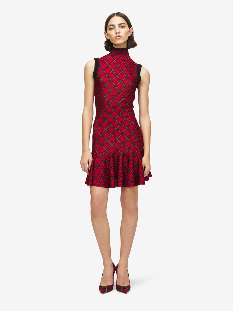 Alexander McQueen Tartan Jacquard Mini Dress outlook