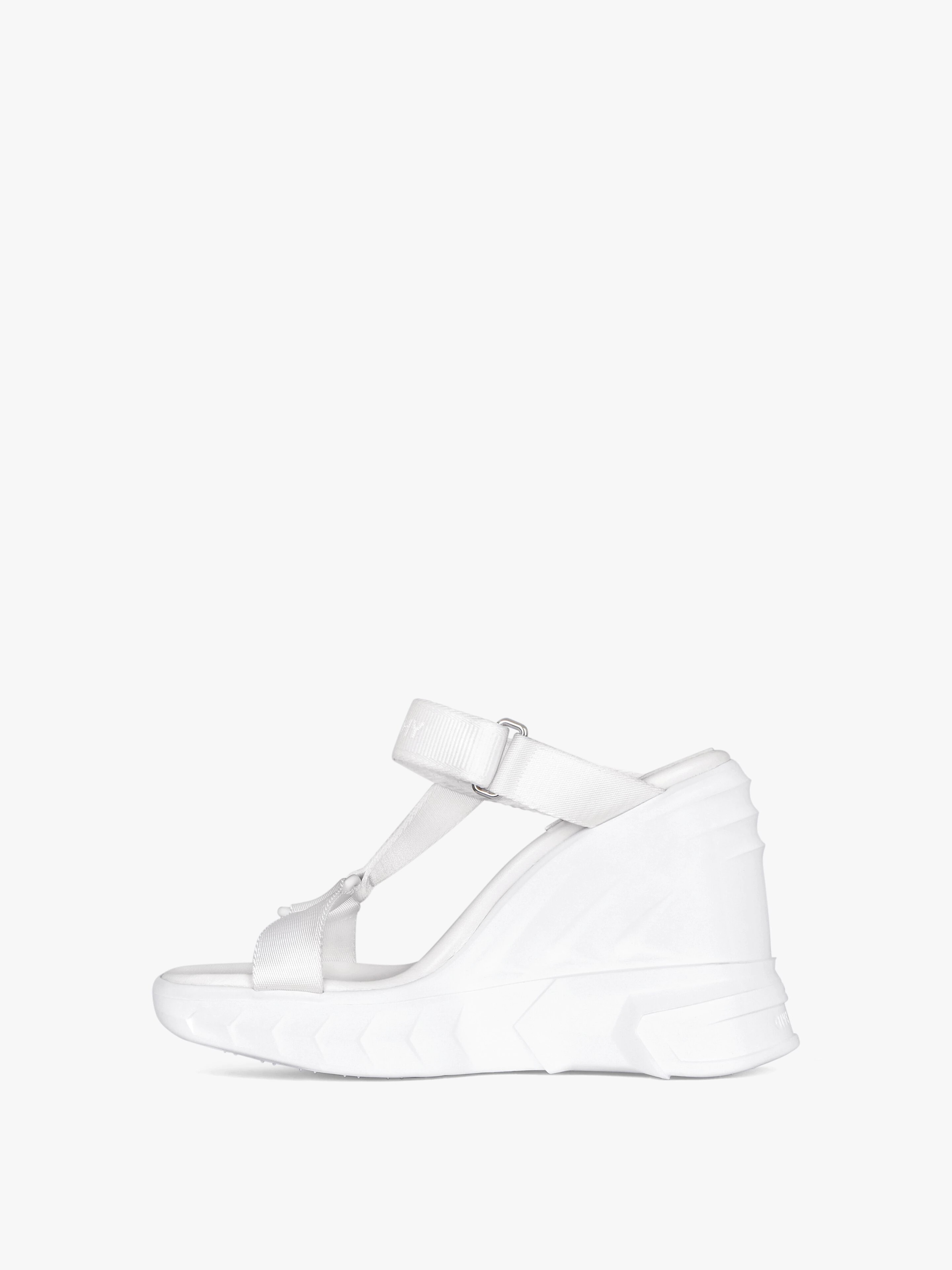 MARSHMALLOW SANDALS IN LEATHER AND CANVAS - 3