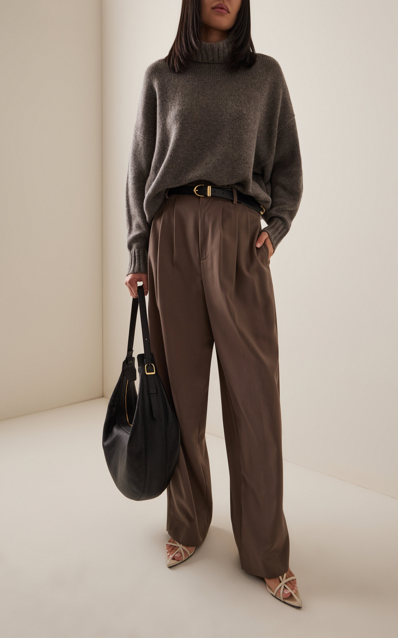 Porter Cashmere Turtleneck Sweater grey - 2