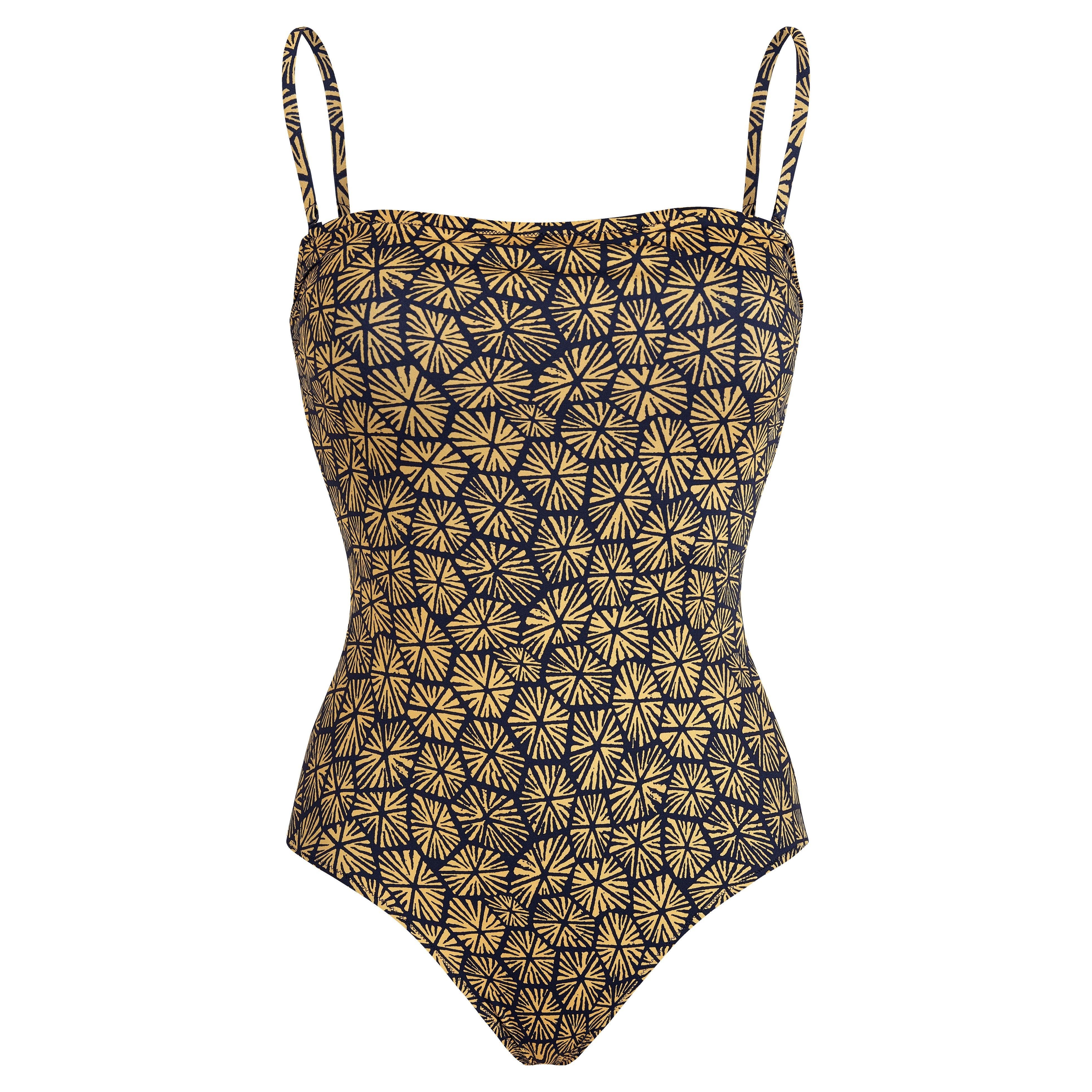 Vilebrequin Women's Carapaces Jersey Bustier One-Piece Swimsuit in Bleu Marine at Nordstrom - 3