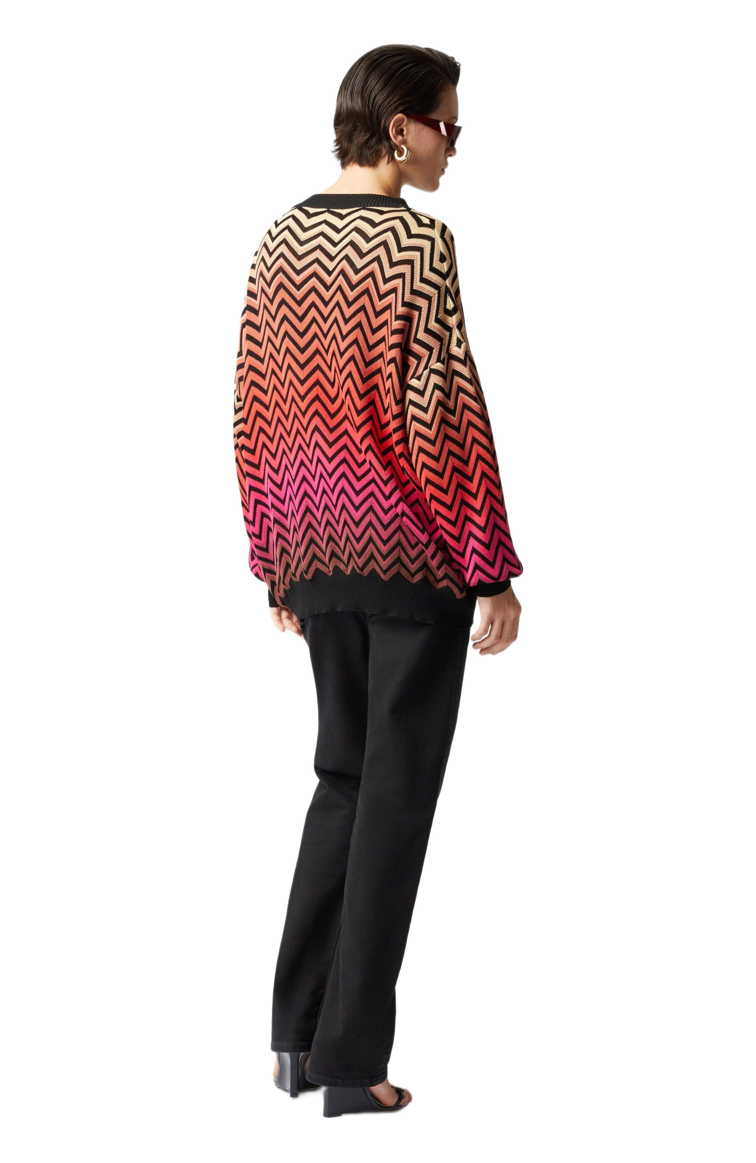 Missoni Oversized Dégradé Chevron Sweater With V-neck in Multicoloured 1 at Nordstrom - 3