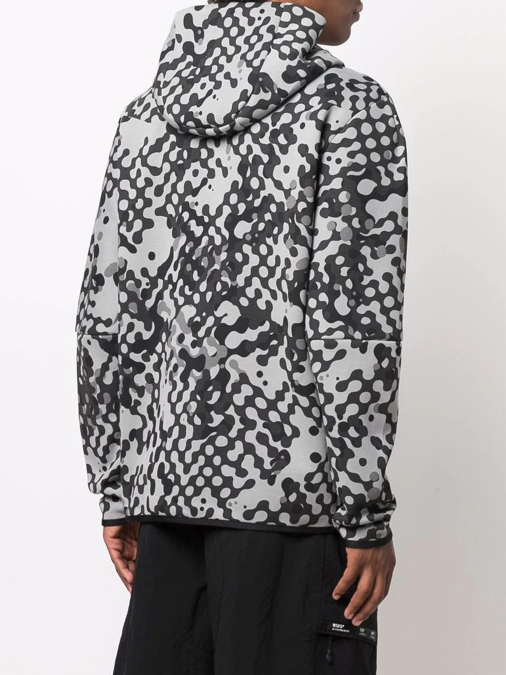 abstract-print zip-up hoodie - 4