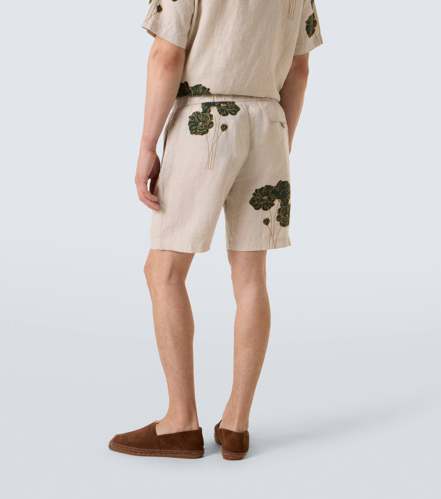 Felipe floral linen Bermuda shorts - 4
