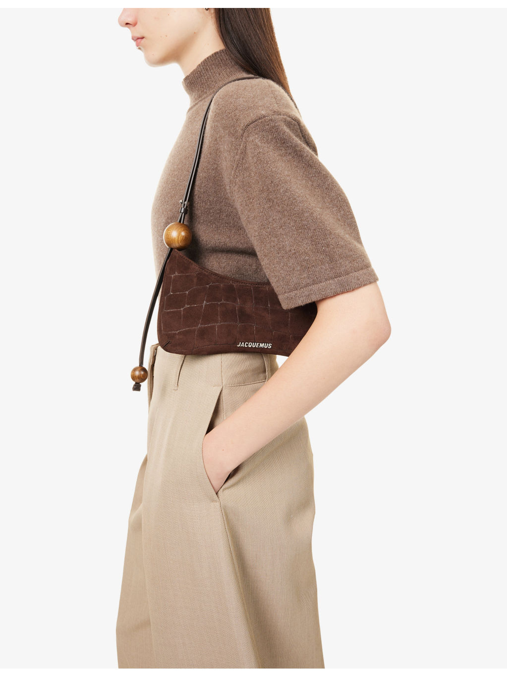 Le Bisou Perle Suede Shoulder Bag - 2