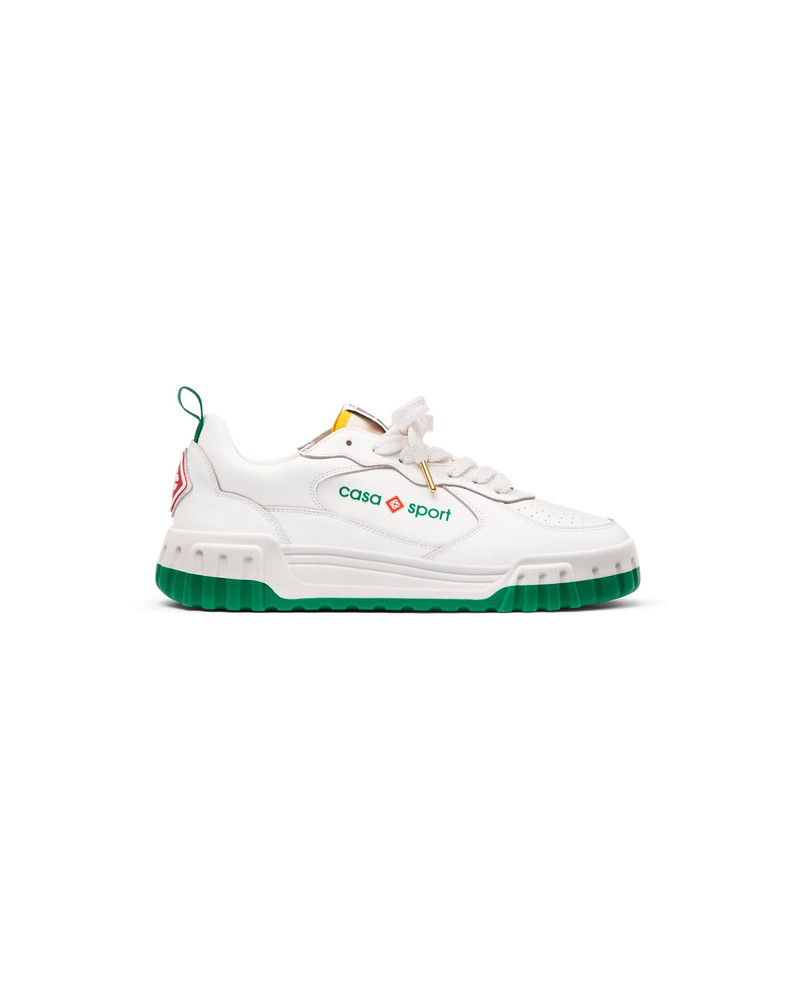 Mens The Court White & Green Sneaker 1