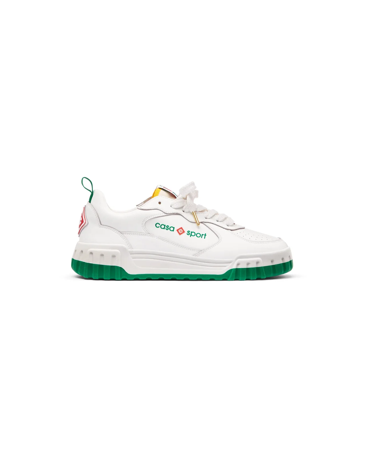 Womens The Court White & Green Sneaker - 1