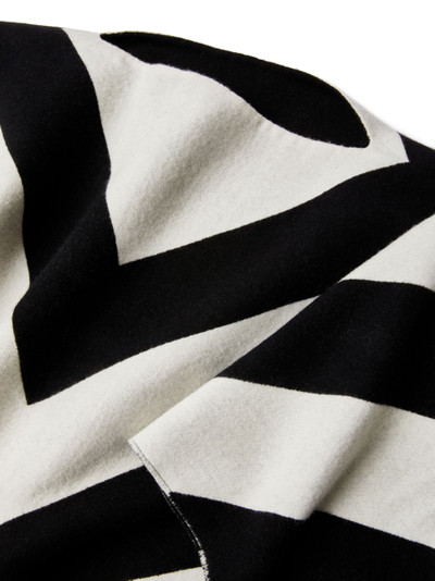Valentino Black And White Cashmere Cape Jacket outlook