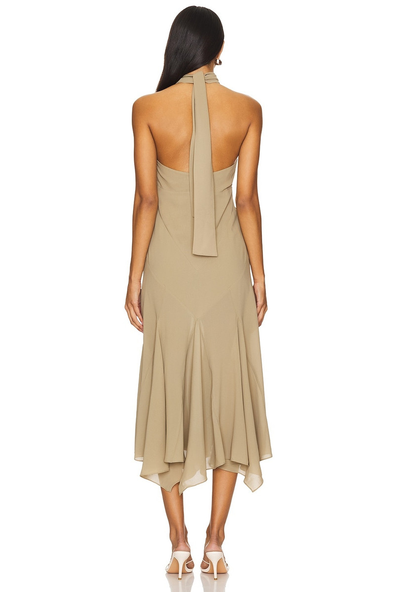 SIEDRÉS Raye Halterneck Midi Dress outlook