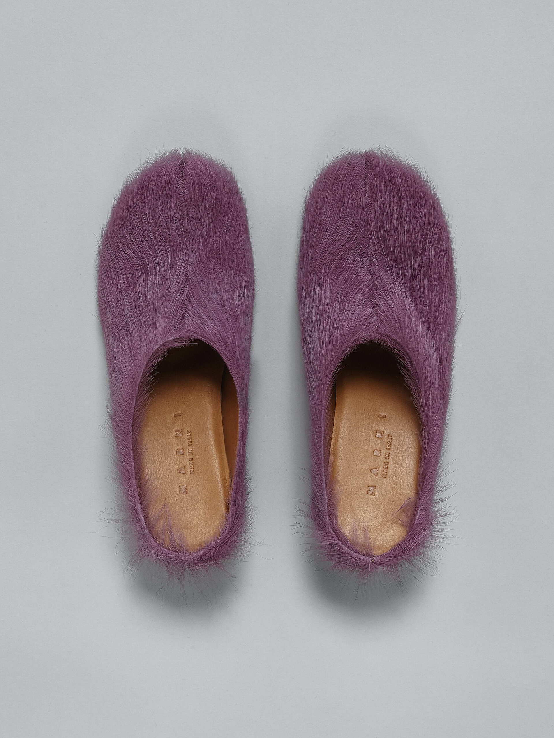 PINK LONG HAIR CALFSKIN FUSSBETT CLOG - 4