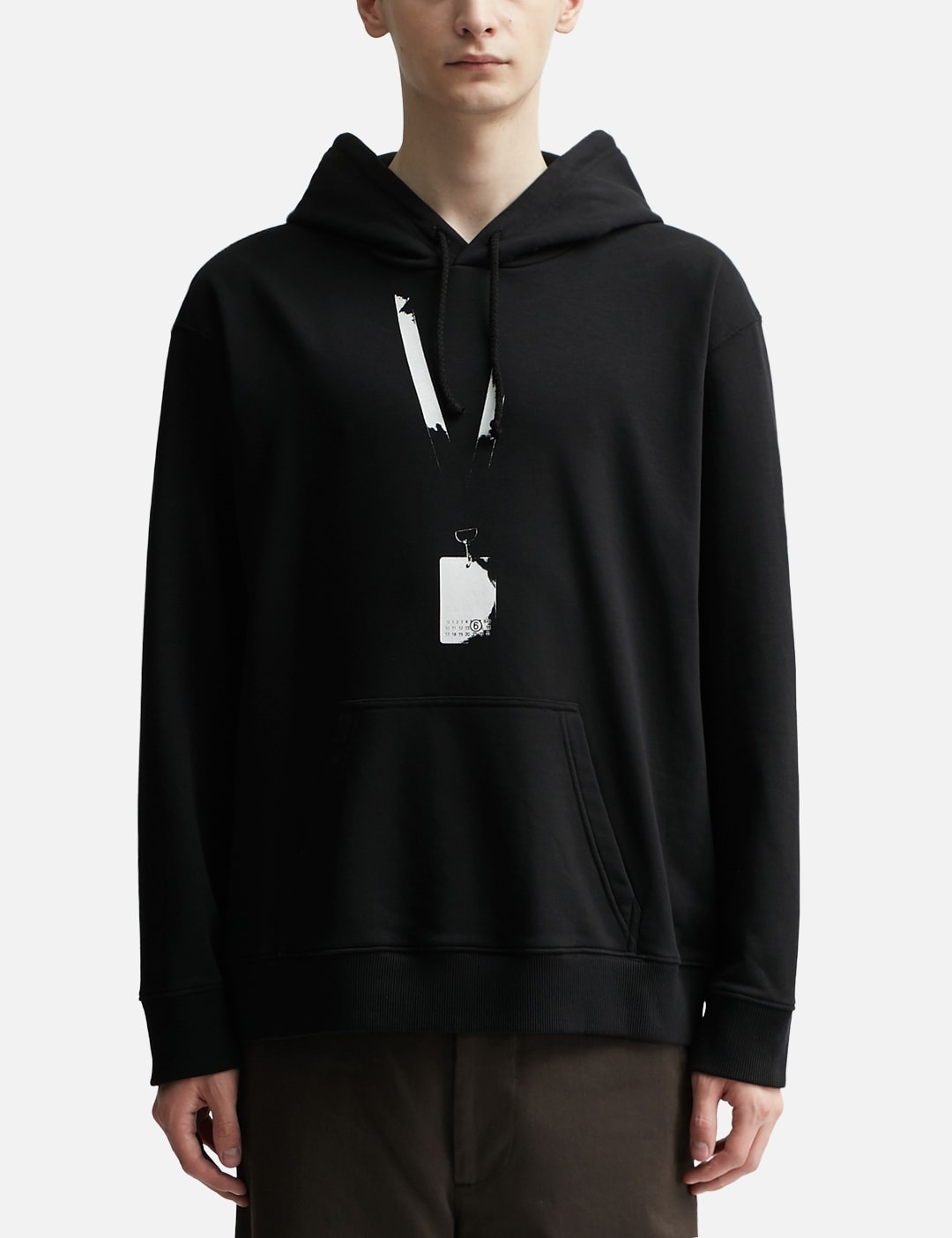 MM6 Maison Margiela BACKSTAGE PASS PRINT HOODED SWEATSHIRT