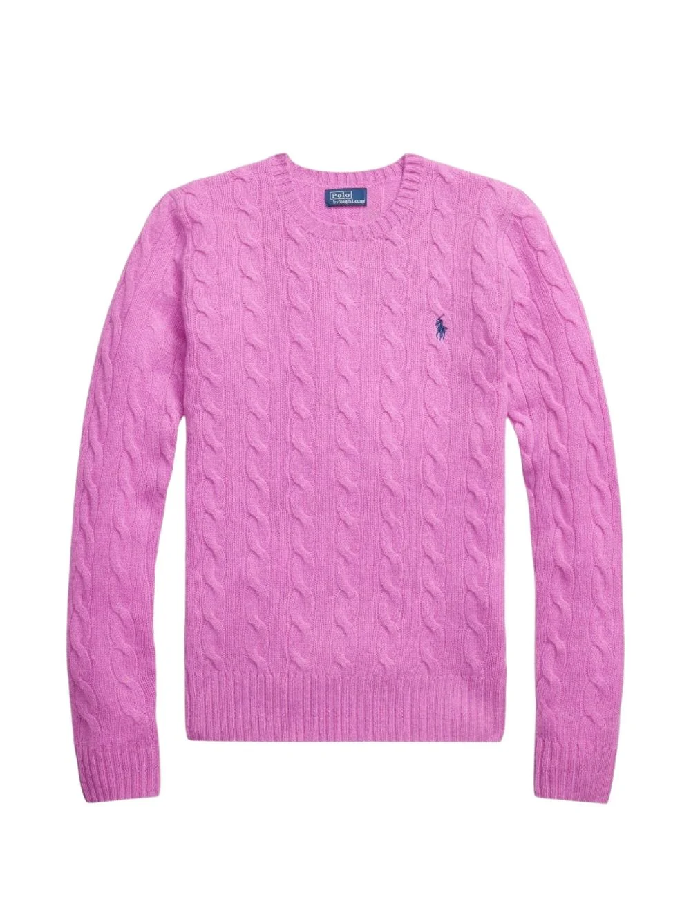 cable-knit embroidered-logo sweater - 1