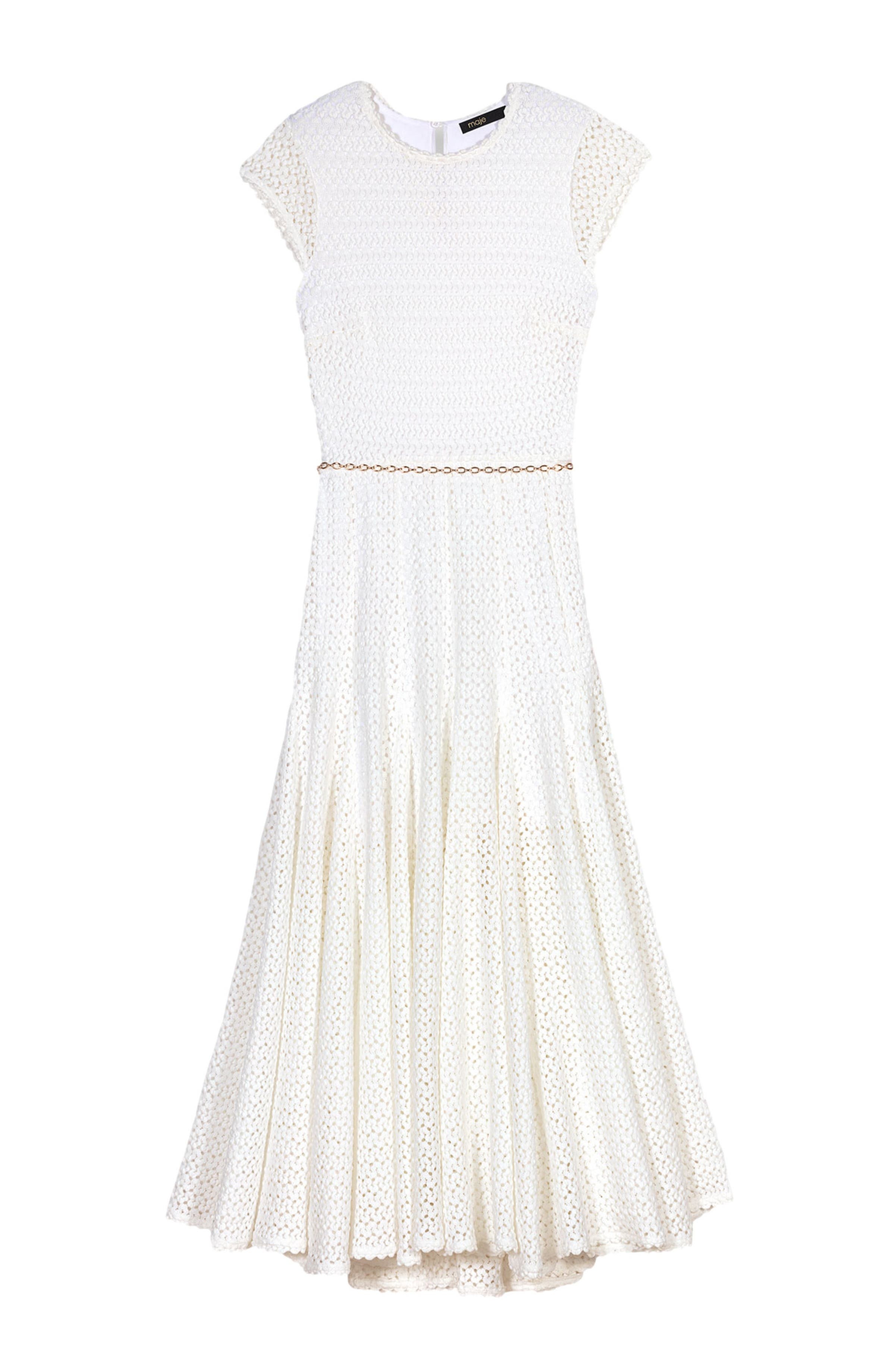 maje Crochet-knit maxi dress in White at Nordstrom - 6