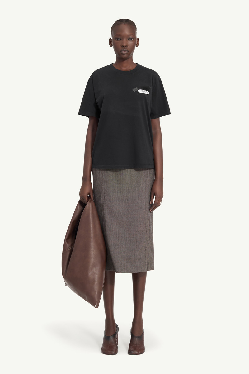 MM6 Maison Margiela Taped label cotton T-shirt outlook