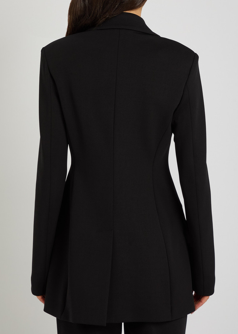 Another Tomorrow Double-breasted Fitted Jersey Blazer 3