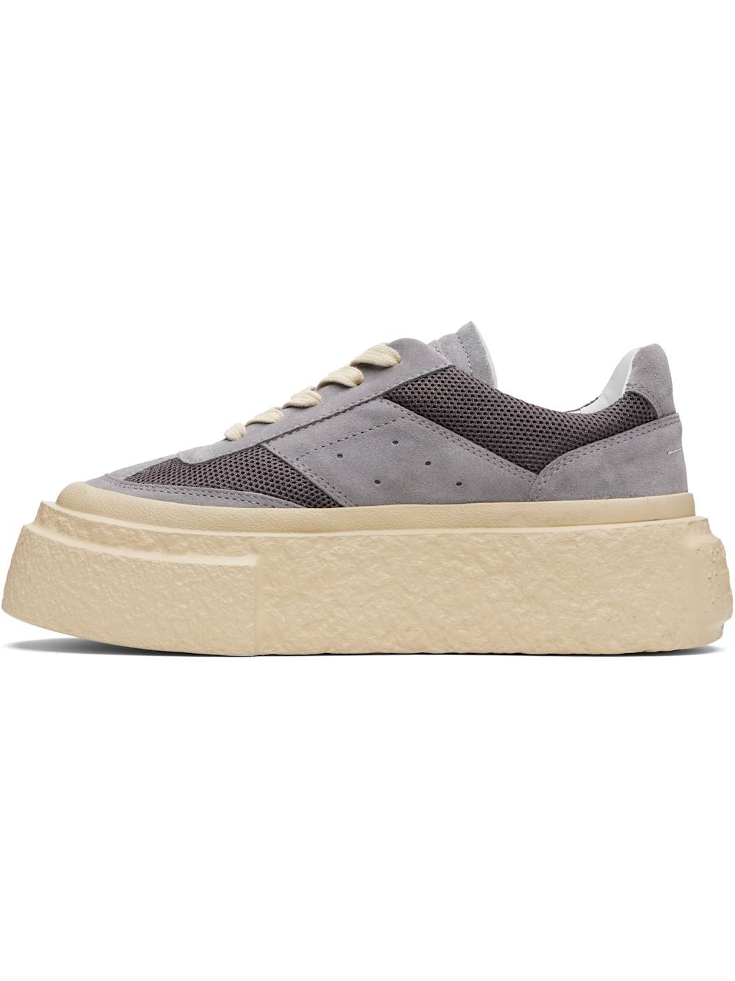 Gray Platform Sneakers - 3