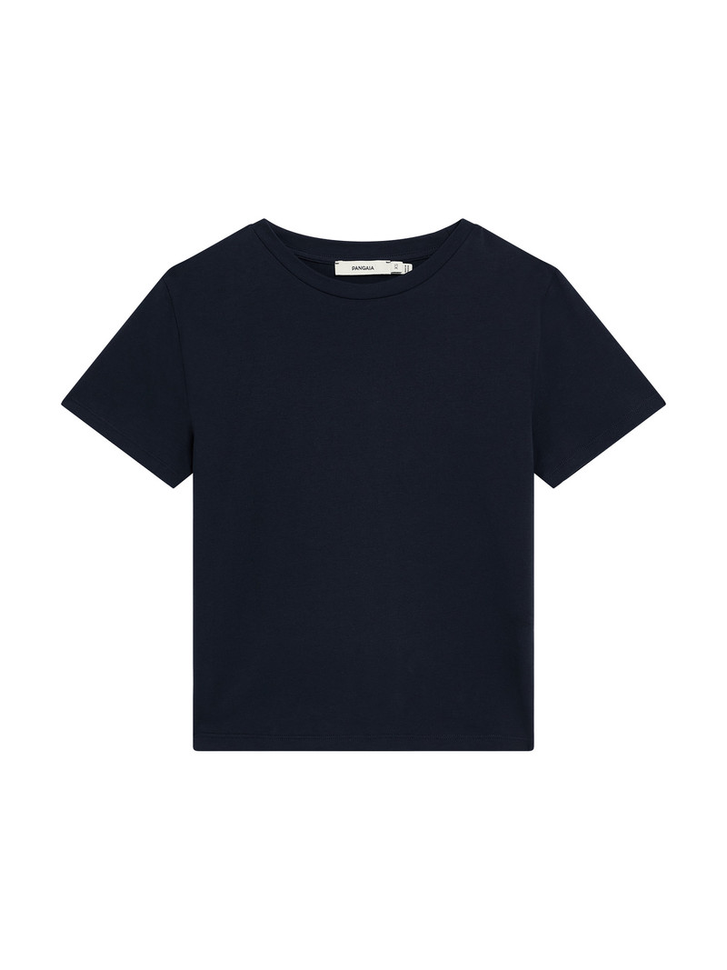 Womens Cotton-Stretch Slim T-Shirt - Midnight Navy 1
