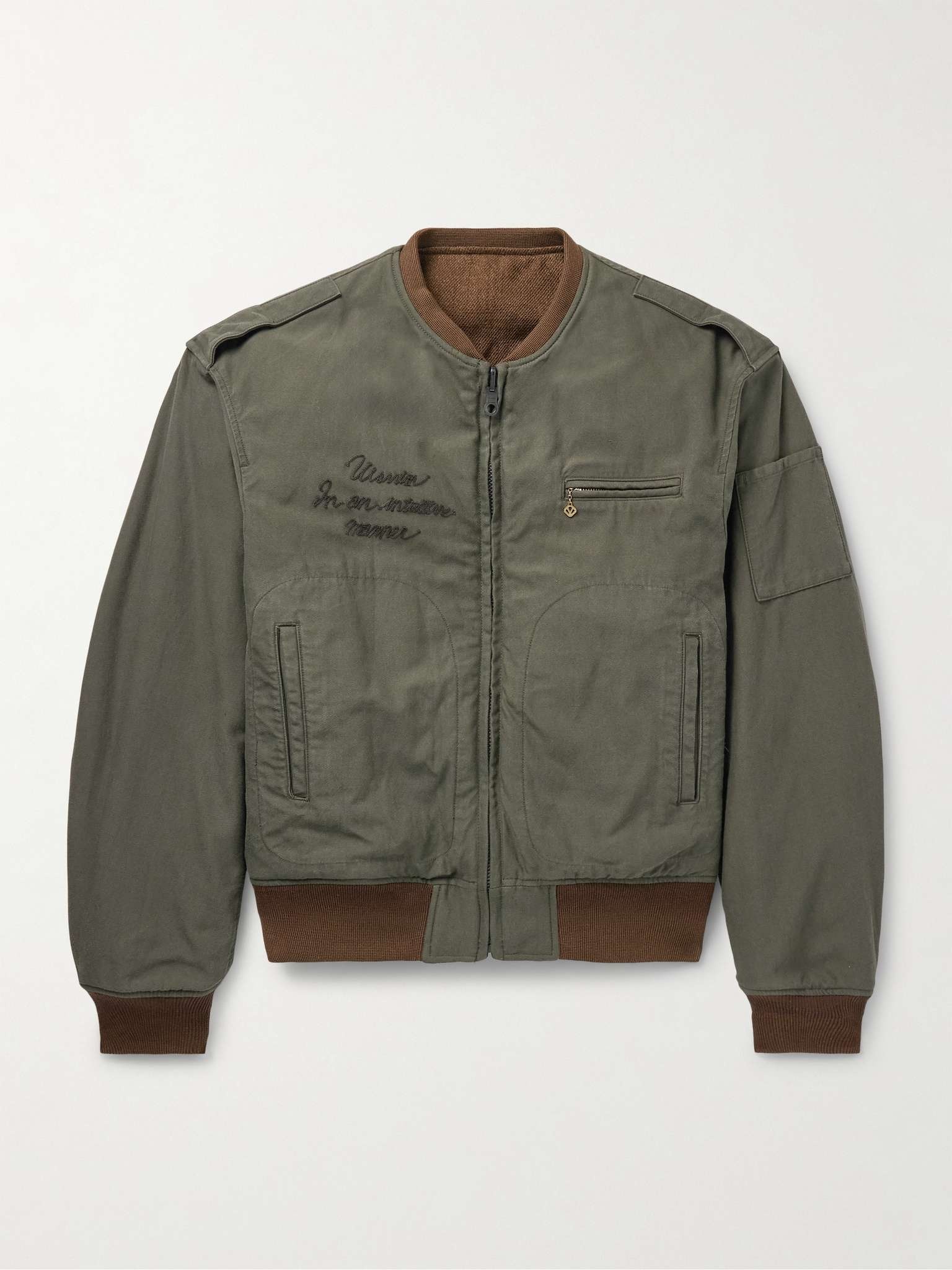 visvim Reversible Printed Cotton-Blend and Twill Bomber