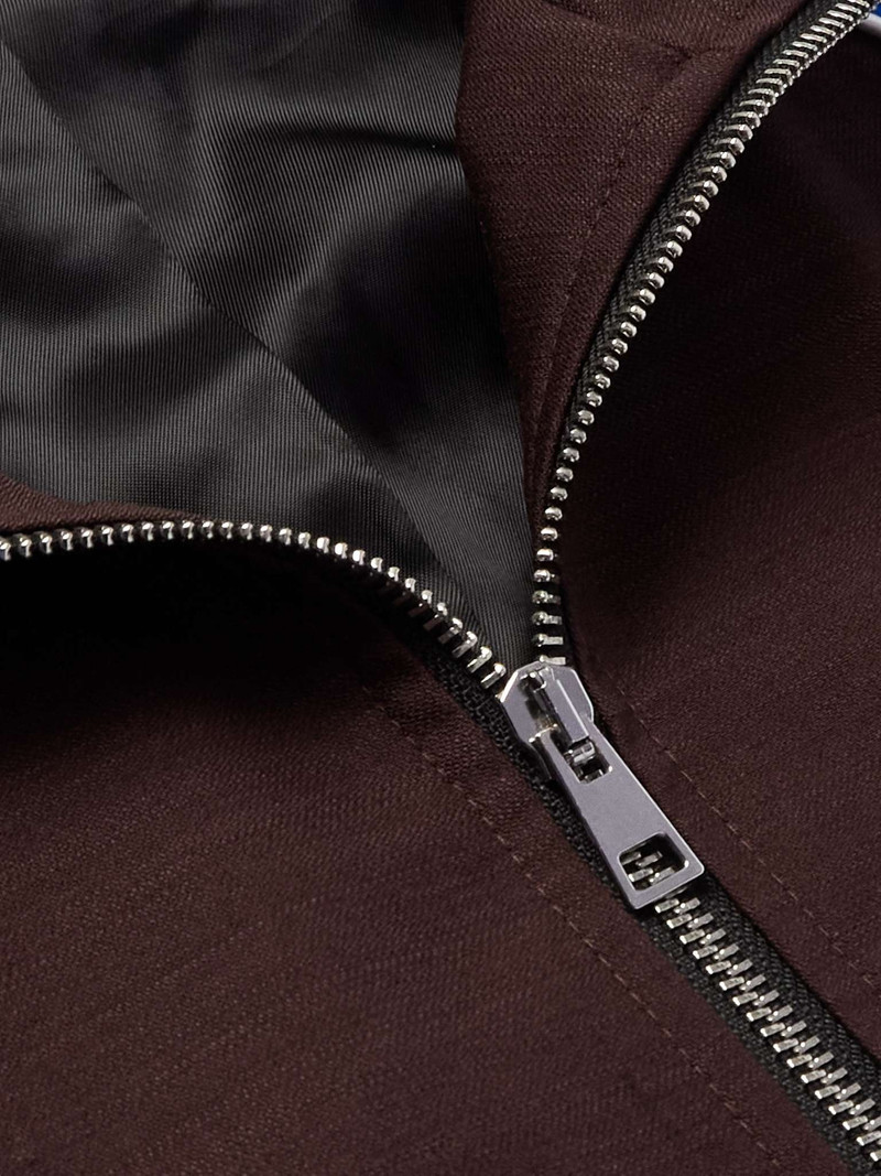 Courage Logo-Embroidered Satin-Trimmed Wool Track Jacket 5