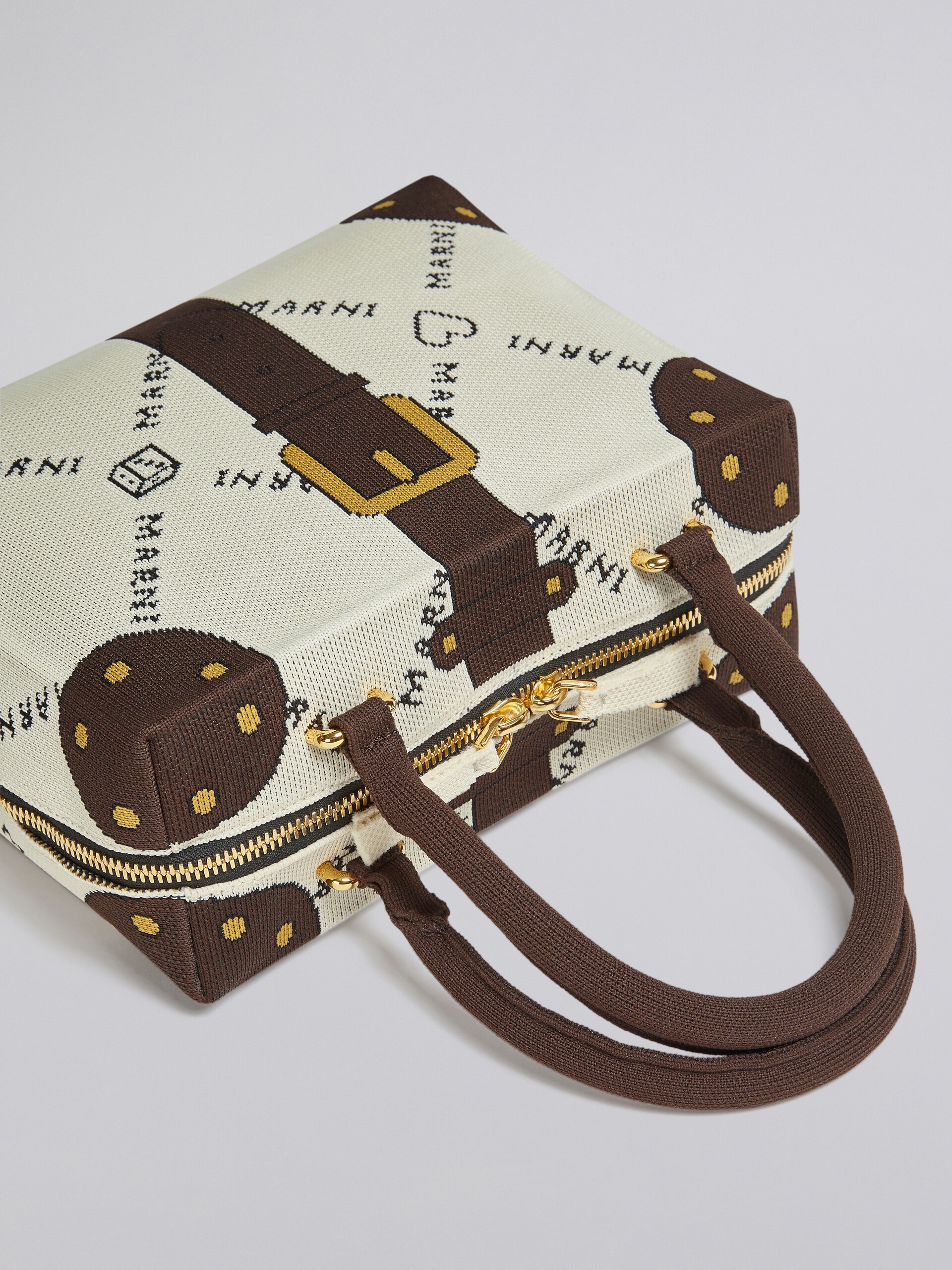 CUBIC BAG IN WHITE MARNIGRAM TROMPE-L'ŒIL JACQUARD - 5