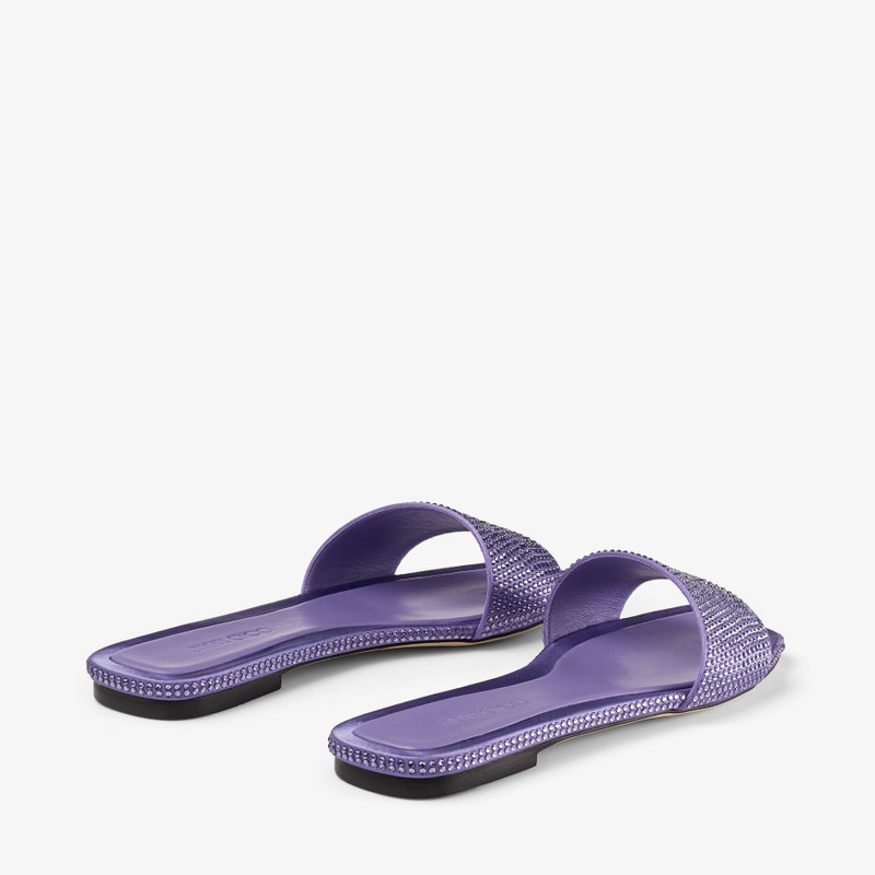 JIMMY CHOO Clovis Flat
Tanzanite Satin Crystal Flats outlook