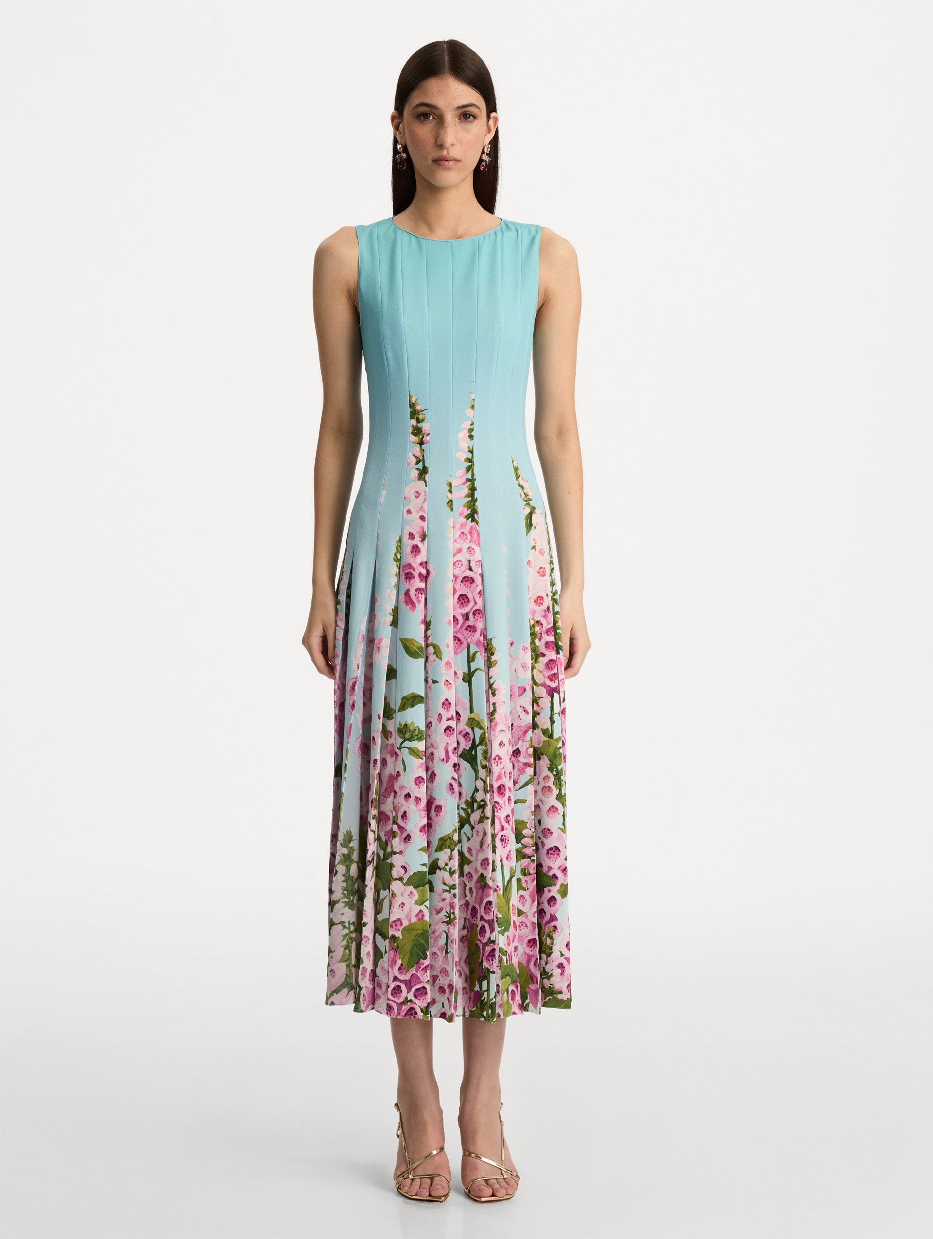 DEGRADÉ FOXGLOVE CHIFFON INSET DRESS - 2