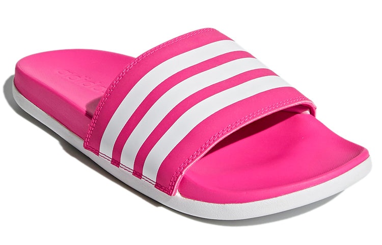 (WMNS) adidas Adilette Comfort 'Rose Red White' B42122 - 3