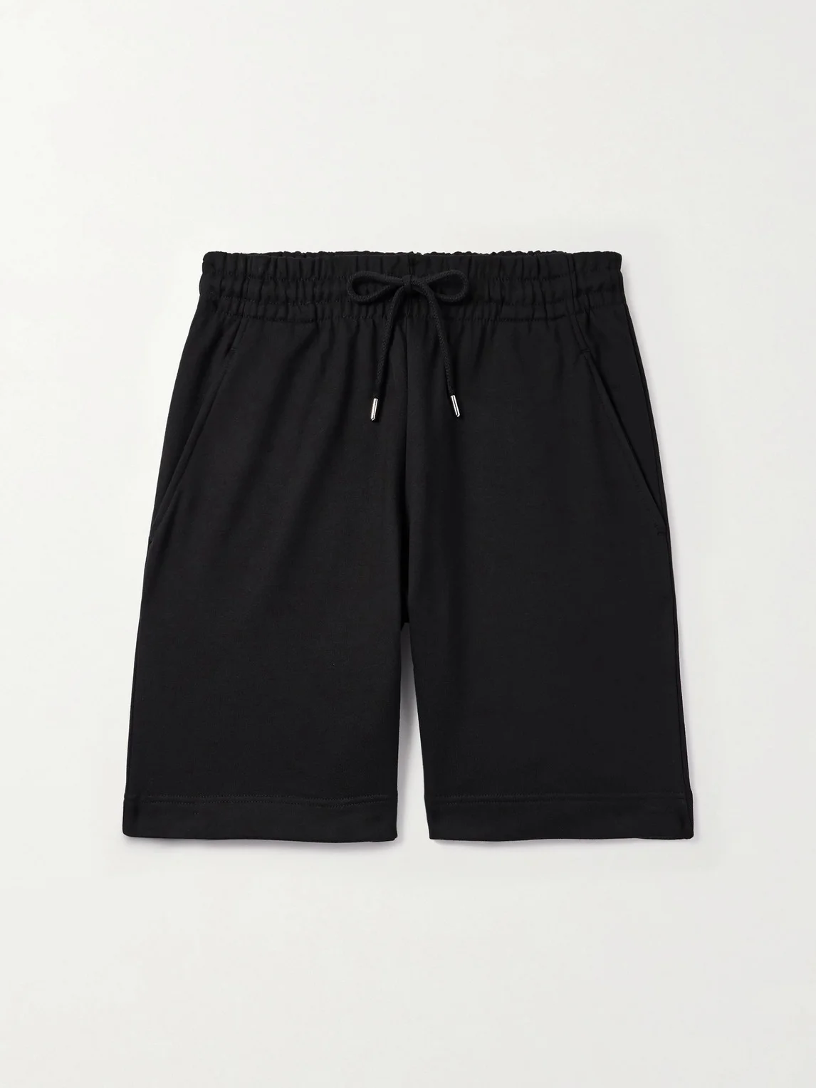 Wide-Leg Cotton-Jersey Drawstring Shorts - 1