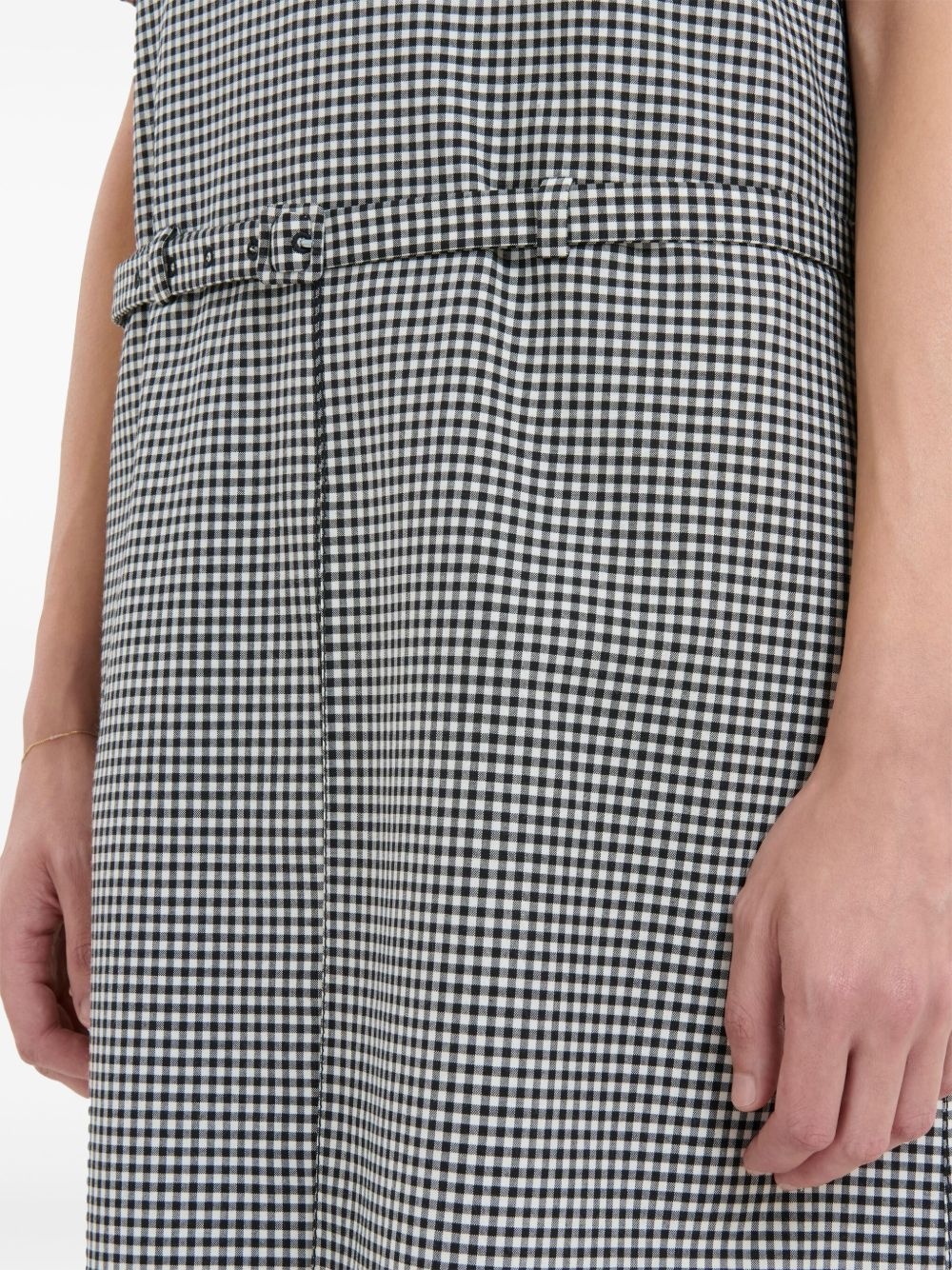 check-pattern mini dress - 6