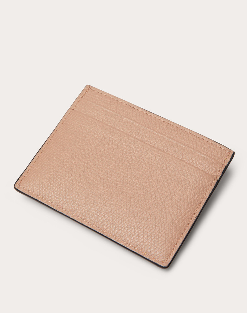 VLOGO SIGNATURE GRAINY CALFSKIN CARDHOLDER 3